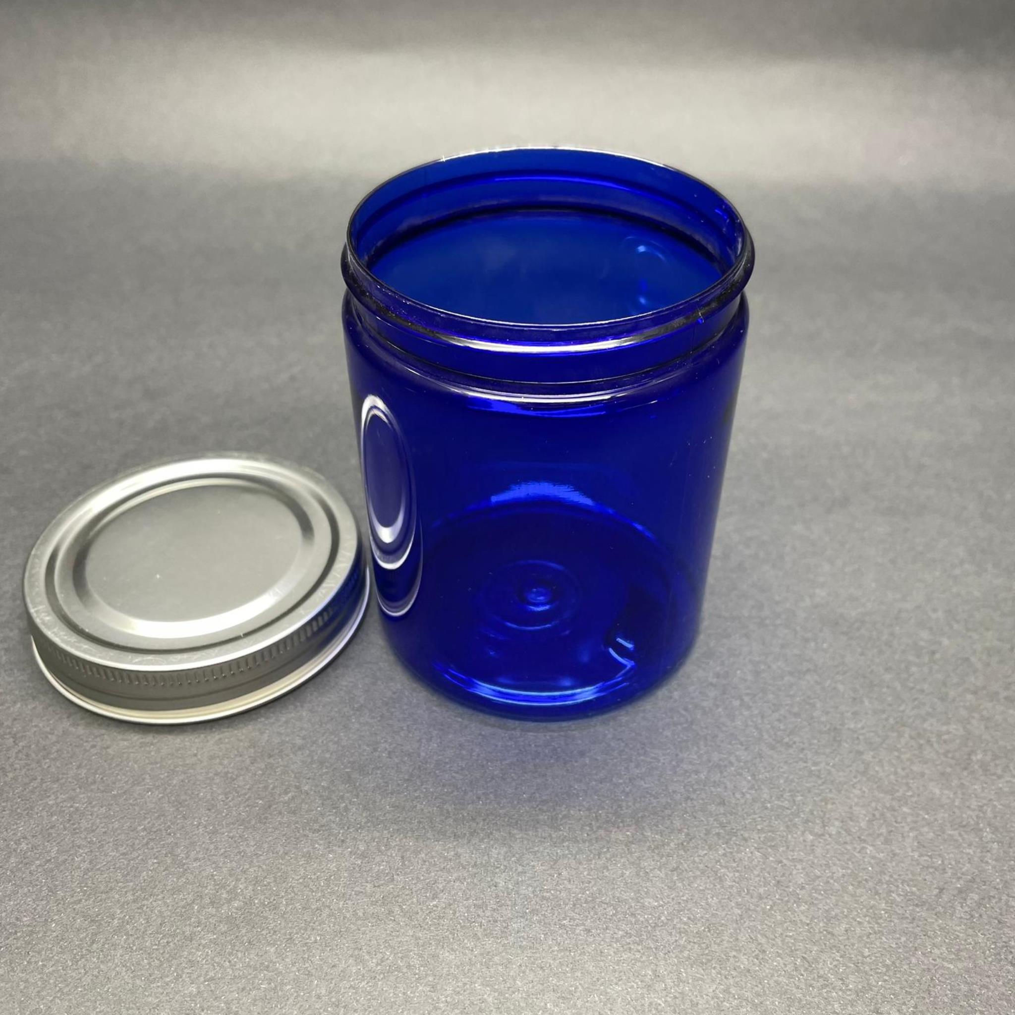 300 CC MAVİ SERT PLASTİK KAVANOZ - GÜMÜŞ METAL KAPAKLI - 300 ML METAL KAPAKLI PLASTİK KAVANOZ - KOZMETİK KAVANOZ, GIDA KAVANOZU VE KREM KAVANOZU OLARAK KULLANABİLİRSİNİZ