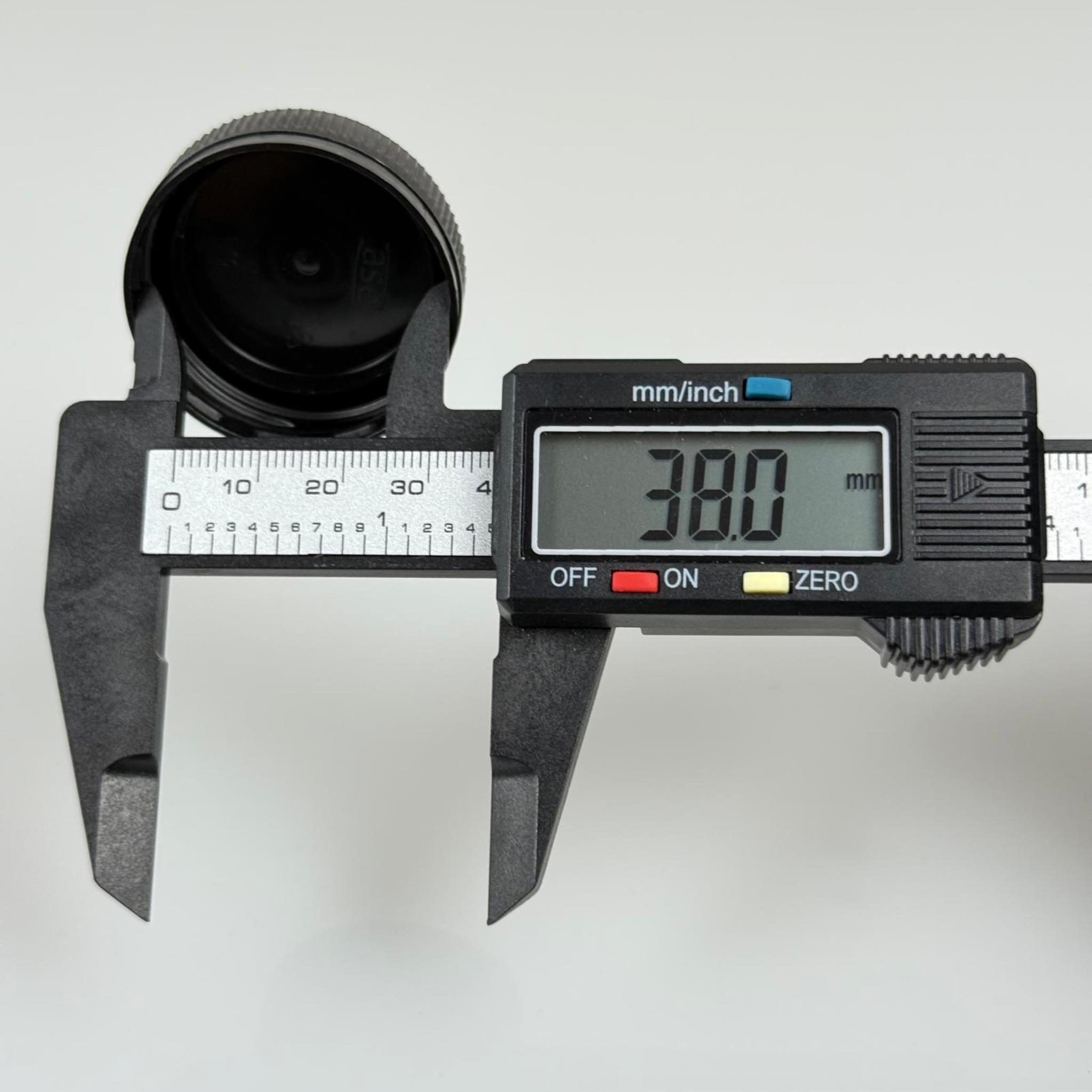 38 MM VİDALI KİLİTLİ PLASTİK KAPAK SİYAH - SU PETİ KAPAĞI - KİLİTLİ