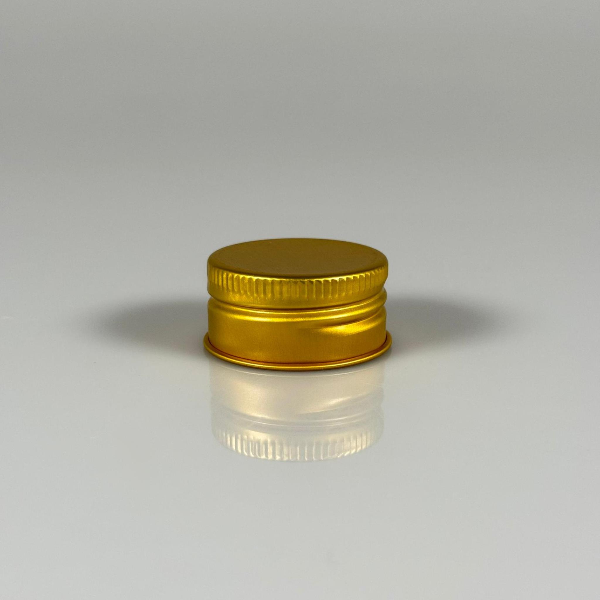 31/18 MM VİDALI METAL ALÜMİNYUM GOLD KAPAK - 31 MM VİDALI AĞIZ DORİKA, MARASKA, GALON ŞİŞELER İÇİN ELLE KAPANABİLİR METAL KAPAK