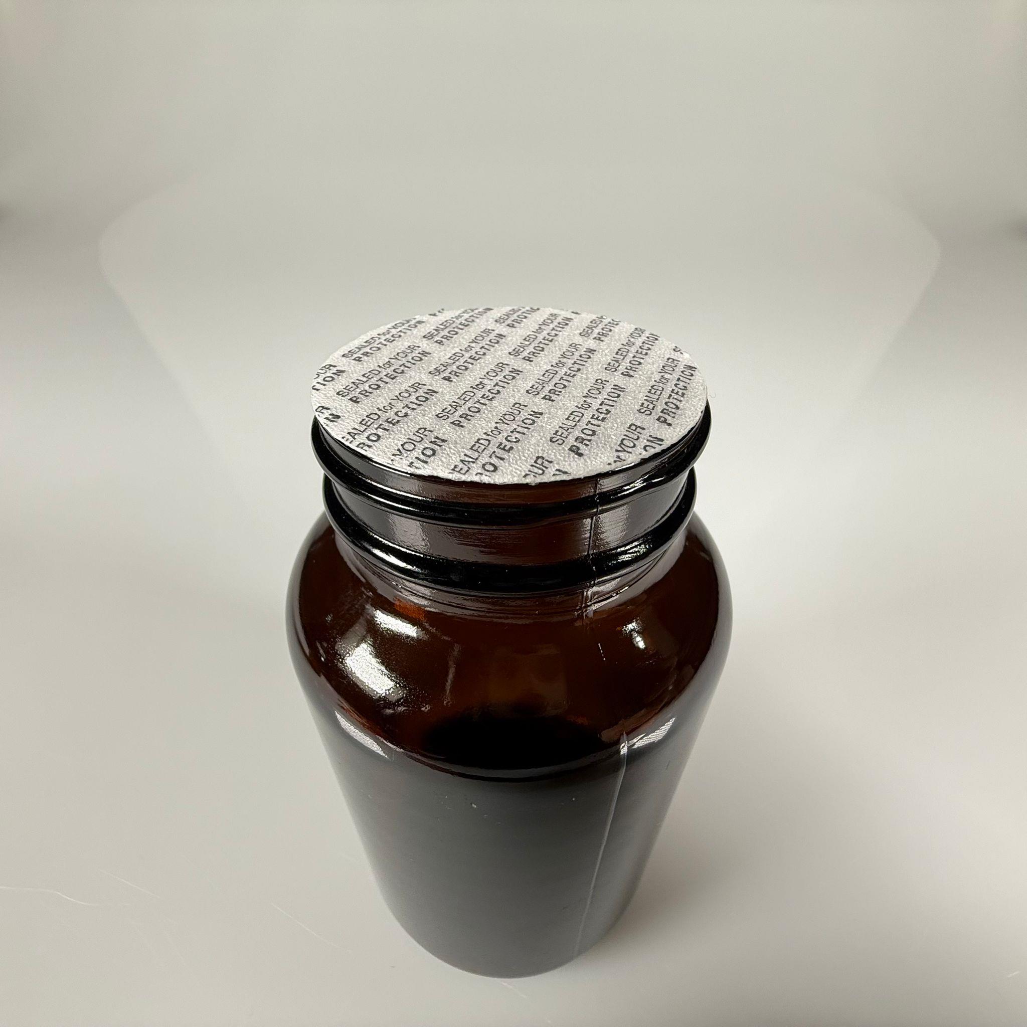 200 CC CAM KAHVERENGİ AMBER TABLET KAPSÜL ŞİŞESİ + 45 MM VİDALI SİYAH PLASTİK KAPAK + KENDİNDEN YAPIŞKANLI KÖPÜK CONTA