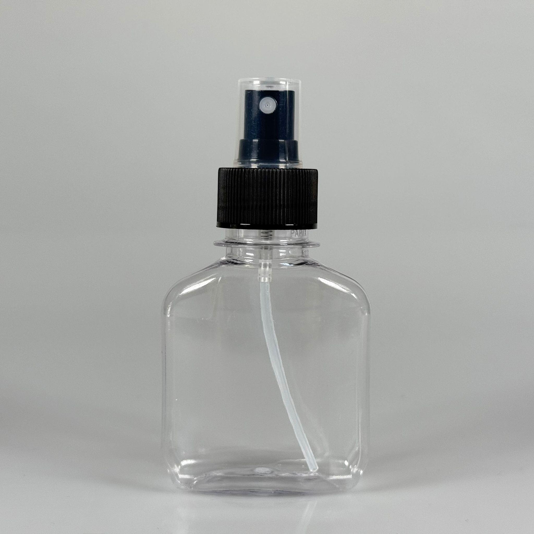 sprey şişe plastik -  100 ml plastik pet şişe + siyah sprey set