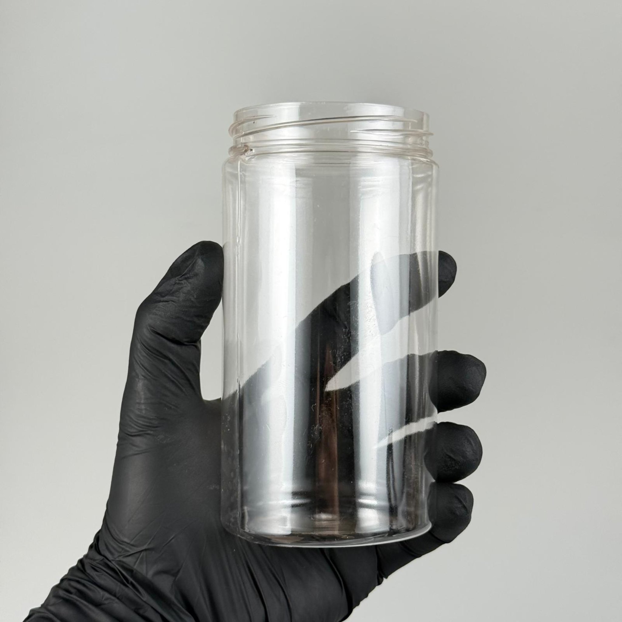 370 CC SİLİNDİR PET KAVANOZ KAPAKSIZ (63 AĞIZ) - 370 ML PLASTİK KAVANOZ