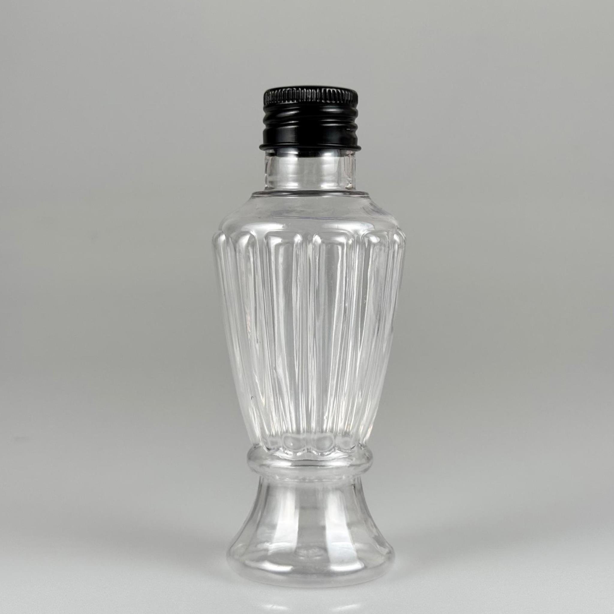 100 CC CAMPET VAZO HÜRREM ŞİŞE (24 AĞIZ) + KÖPÜK CONTALI SİYAH METAL ALÜMİNYUM KAPAKLI TAKIM - 100 ML KAPAKLI PLASTİK ŞİŞELER