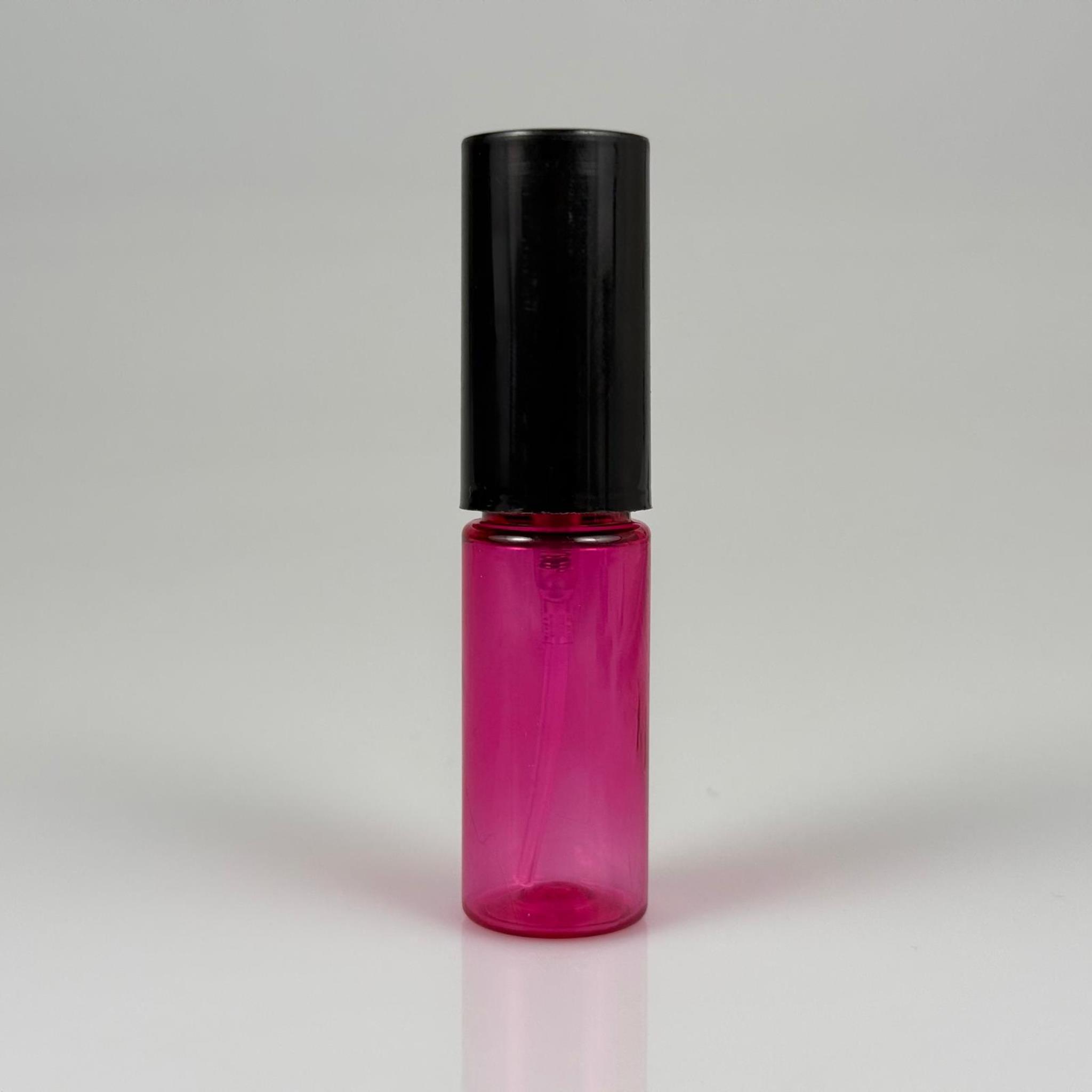 15 CC PEMBE PARFÜM ŞİŞESİ PLASTİK - SİYAH SPREY + SİYAH KAPAK - 15 ML PARFÜM ŞİŞESİ PET