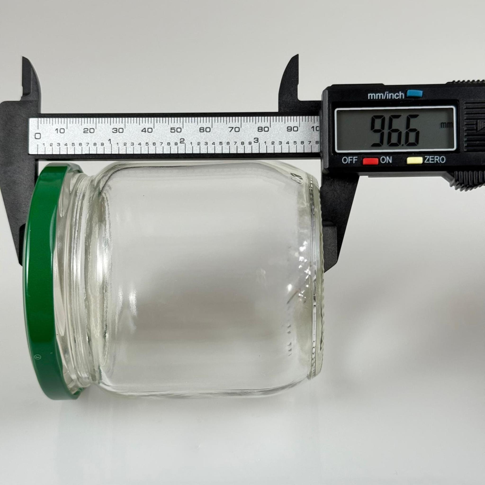 425 CC CAM KAVANOZ - KOYU YEŞİL METAL KAPAKLI - 425 ML CAM KAVANOZ - KONSERVE KAVANOZU