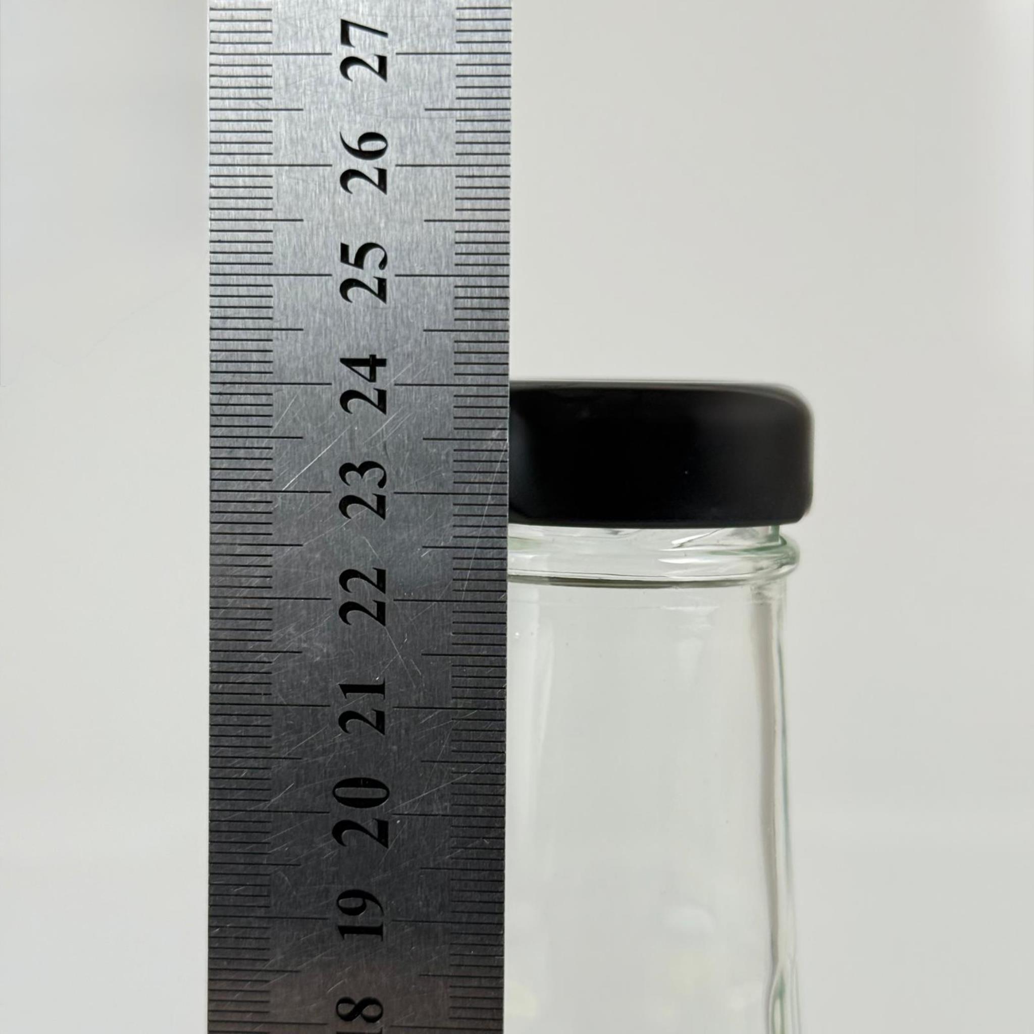 500 CC PAŞABAHÇE CAM ŞİŞE - SİYAH METAL KAPAKLI - 500 ML CAM ŞİŞE - KONSERVEYE, SICAK DOLUMA, SİRKE YAPIMINA UYGUN CAM ŞİŞE