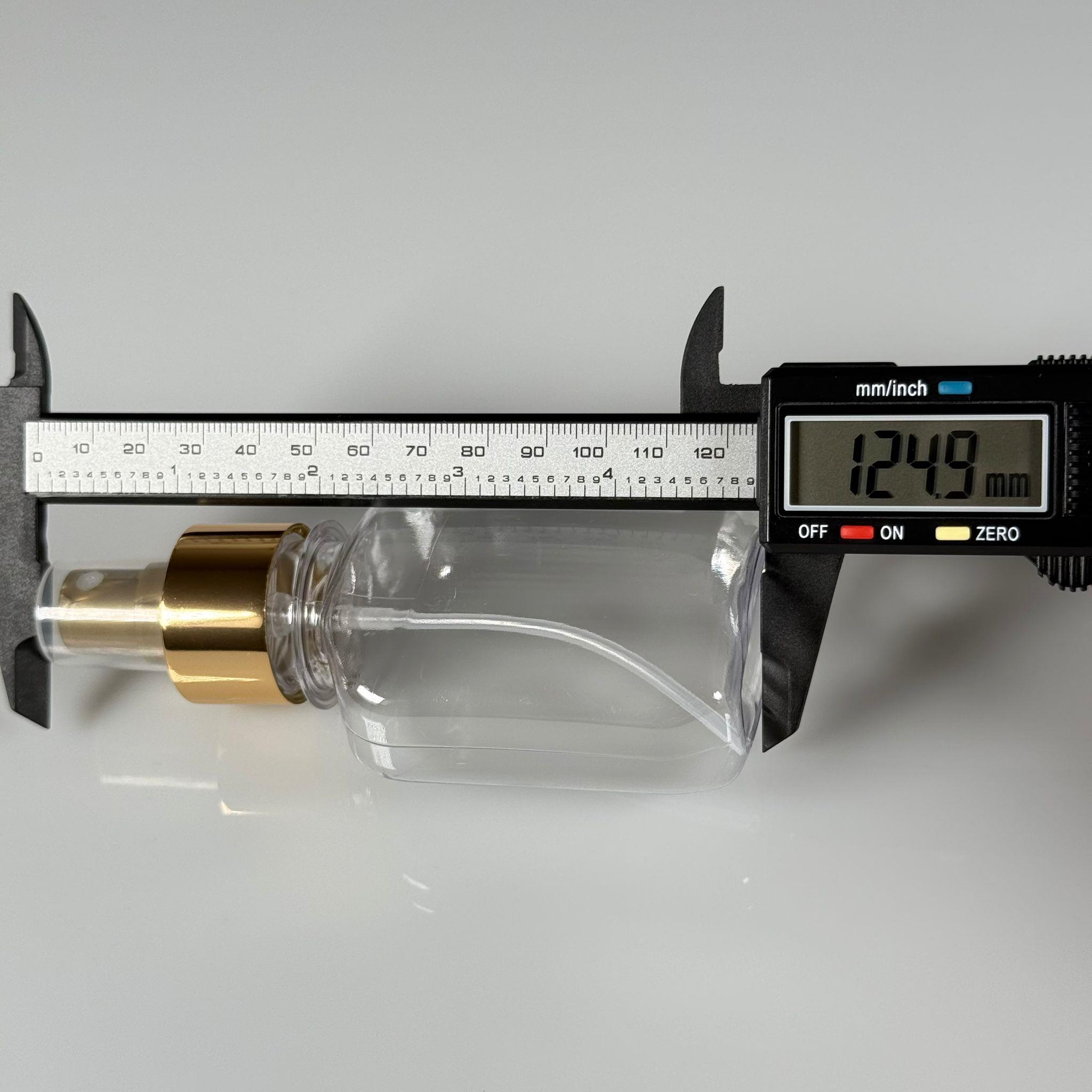 100 CC YASSI ŞEFFAF GOLD SPREYLİ PET ŞİŞE - 100 ML LÜKS SPREY ŞİŞE