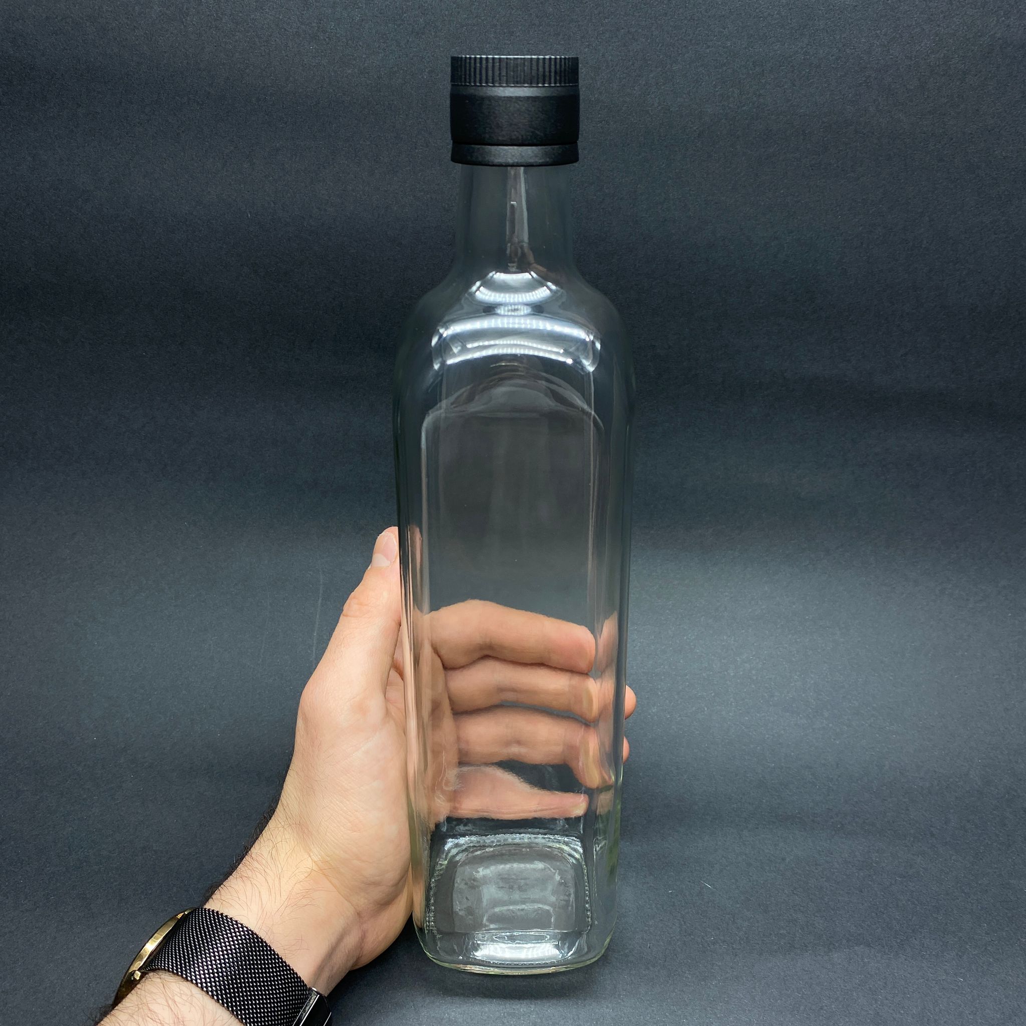 750 CC MARASKA ŞEFFAF ŞİŞE - SİYAH BİLYELİ KİLİTLİ VİDALI KAPAKLI - 750 ML KÖŞELİ ŞEFFAF MARASKA CAM ŞİŞE - YAĞ SİRKE ŞİŞESİ (SIVIYI KONTROLLÜ AKITMAYI SAĞLAR)
