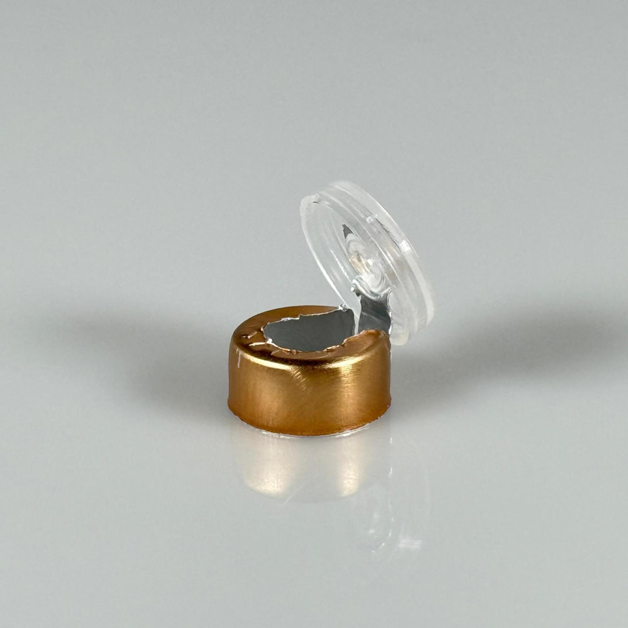 13 AĞIZ VİAL ŞİŞELER İÇİN FLİP OFF PENİSİLİN ALÜMİNYUM FLAKON KAPAK GOLD -  13 MM FLİP-OFF KAPAK