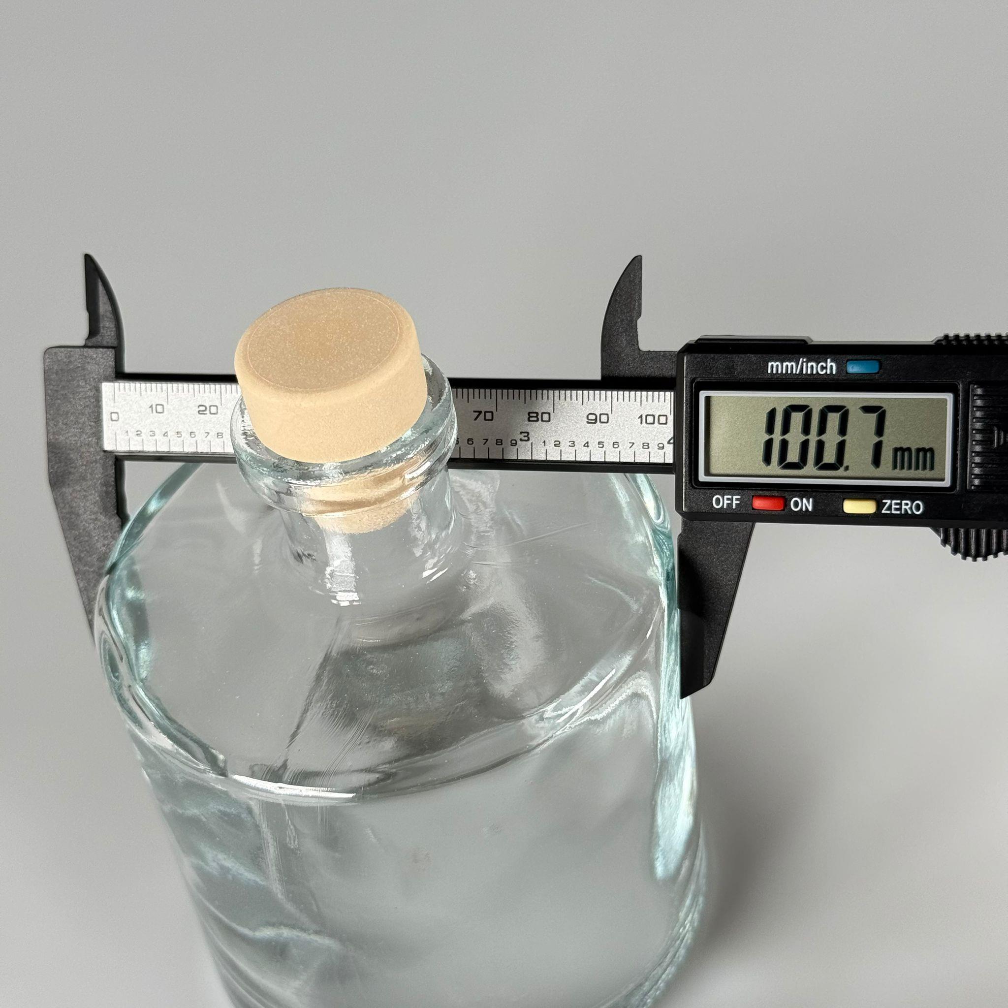 500 CC LÜKS SİLİNDİR CAM ŞİŞE + AHŞAP GÖRÜNÜMLÜ SENTETİK MANTAR TIPA - 500 ML TIPALI CAM ŞİŞE, DİFFUSER ŞİŞE, LÜX ESANS ŞİŞE