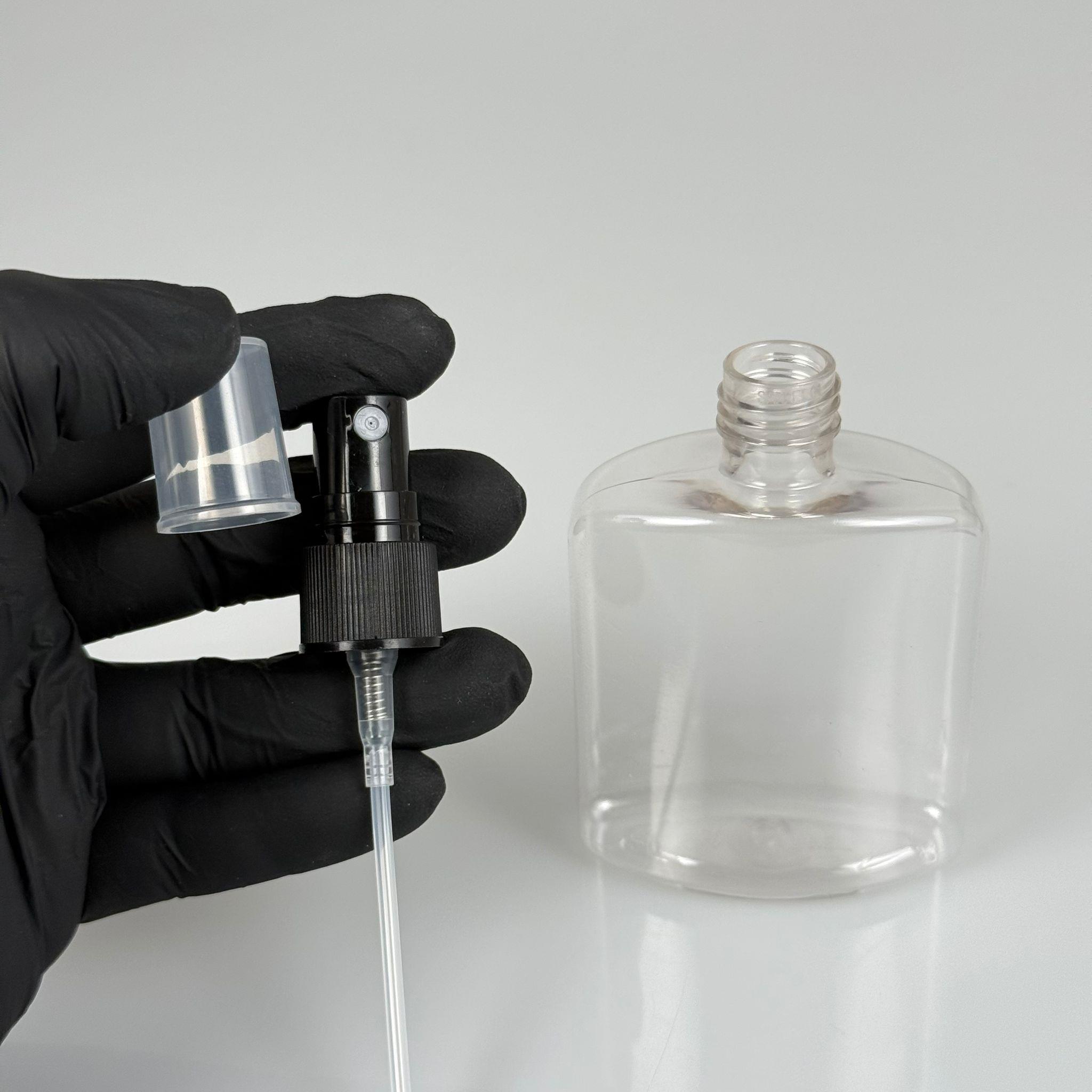100 CC YASSI PLASTİK ŞİŞE - SİYAH SPREYLİ - 100 ML SPREYLİ PET ŞİŞE