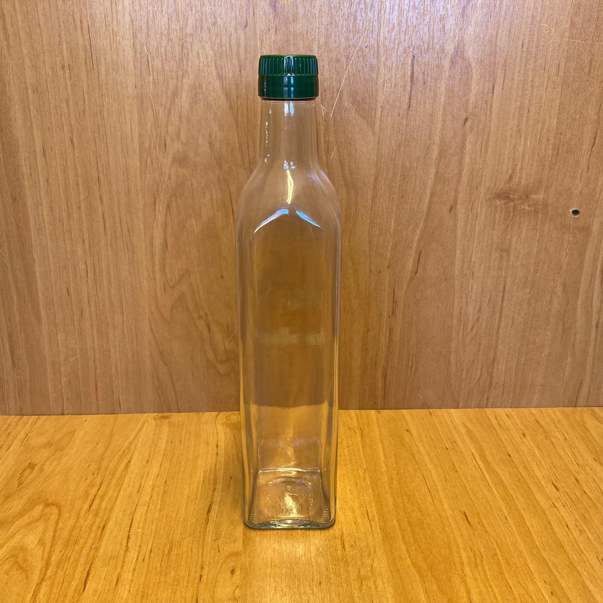 500 CC MARASKA CAM ŞİŞE - STANDART YEŞİL ÇAKMA KAPAKLI - 500 ML KÖŞELİ CAM ŞİŞE - BASTIRARAK KAPANIR