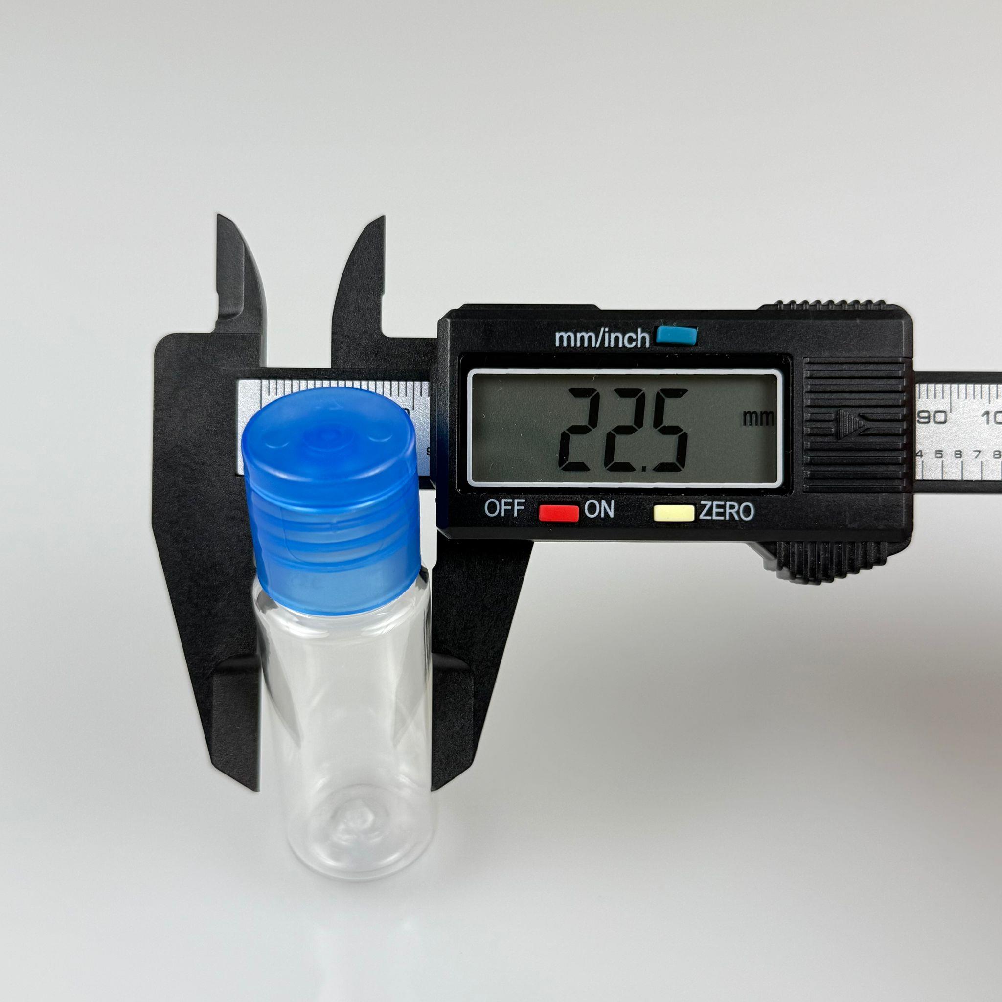 15 CC SİLİNDİR PET ŞİŞE + MAVİ FLİPTOP KAPAK - 15 ML PROMOSYON KOLONYA İÇİN BOŞ ŞİŞE