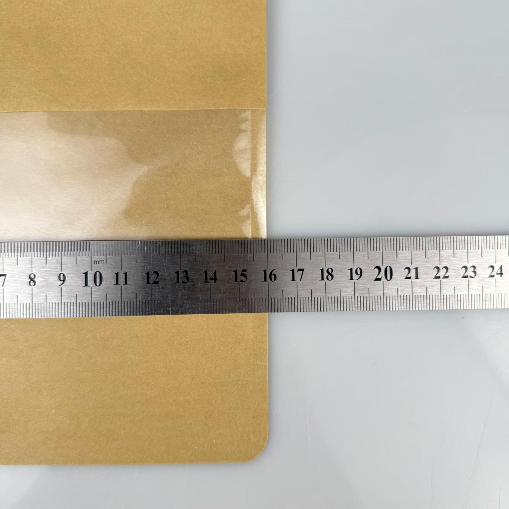 DOYPACK PENCERELİ - KRAFT AMBALAJ 16 X 27 CM - 500 GRAM - ÇEREZ, KURU KAHVE, KURUYEMİŞ, AKTAR VB İÇİN ÇITÇITLI KİLİTLİ KESE, KRAFT TORBA, ÇEREZLİK