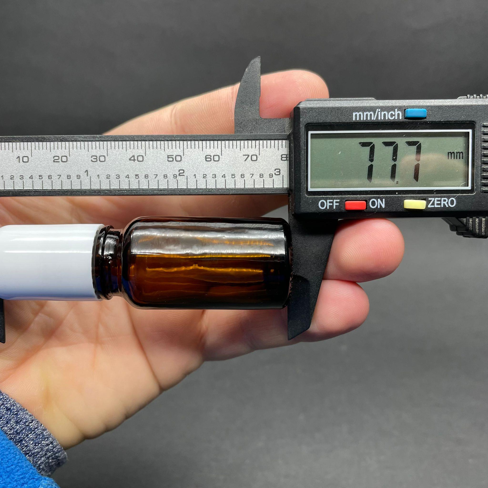 10 CC AMBER CAM ROLL-ON ŞİŞESİ - BEYAZ KAPAKLI - 10 ML ÇELİK BİLYELİ ŞİŞE - CAM ROLL ON ŞİŞE - CAM ESANS ŞİŞESİ