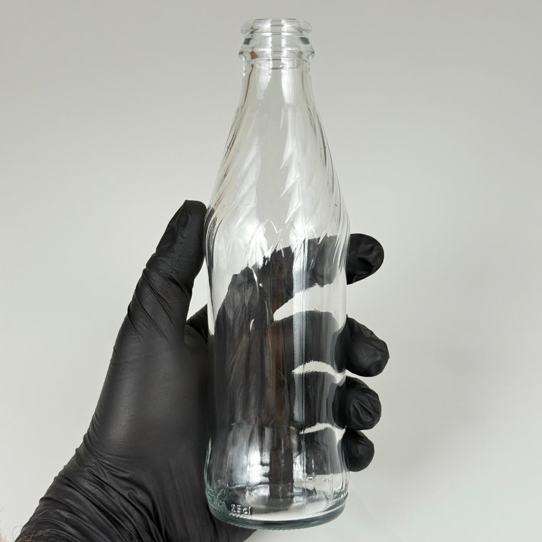250 CC ŞEFFAF CAM GAZOZ ŞİŞESİ KAPAKSIZ (26 AĞIZ) - 250 ML SODA ŞİŞESİ - TAÇ KAPAK UYUMLU