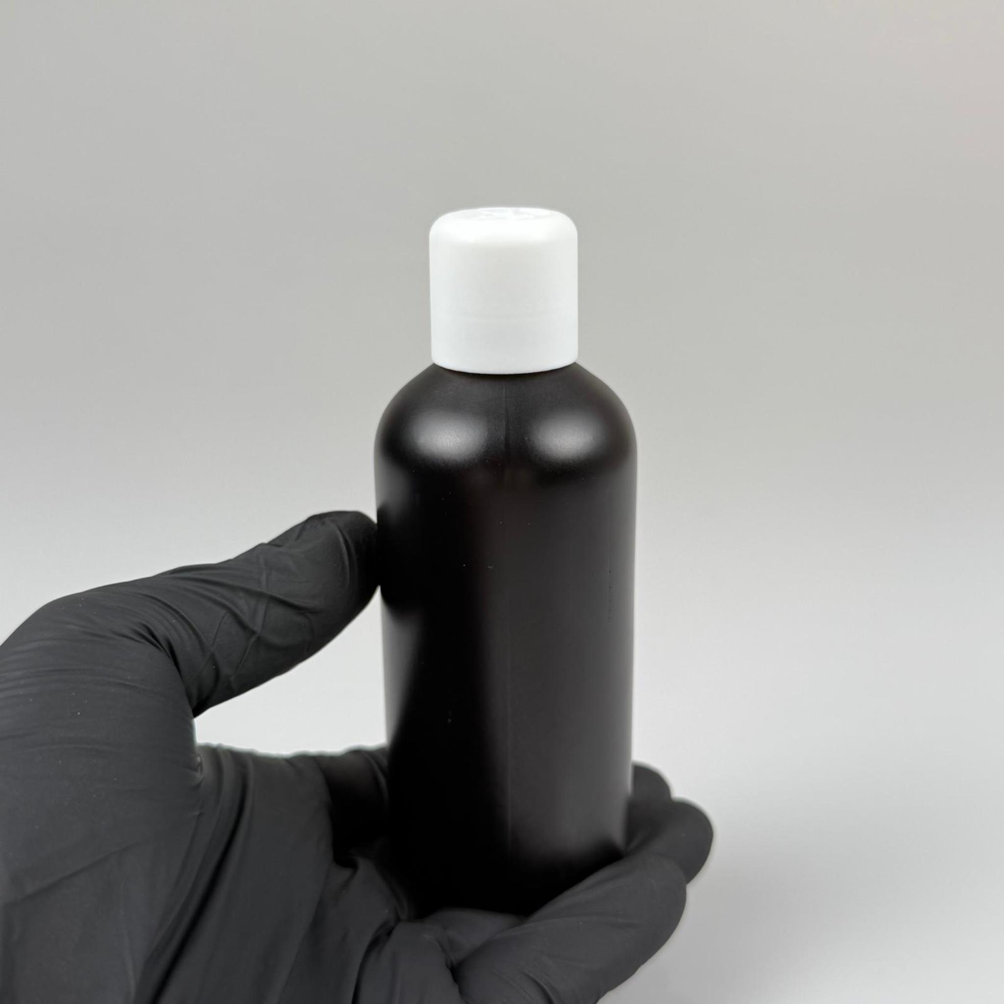 100 CC MAT SİYAH CAM ŞİŞE + İÇTEN DAMLALIKLI ÇOCUK KİLİTLİ BEYAZ KAPAK - MAT SİYAH 100 ML KİLİT KAPAKLI DAMLATMALI ŞİŞE