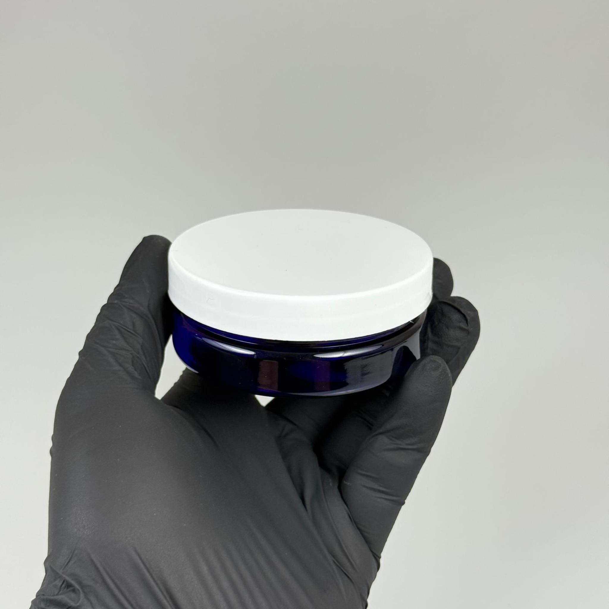 50 ML SERT PET KAVANOZ + BEYAZ PLASTİK KAPAK + İÇ TIPA - 50 CC KALIN MAVİ PLASTİK KAVANOZ BEYAZ PLASTİK KAPAKLI İÇ TIPALI TAKIM - KREM KAVANOZLARI