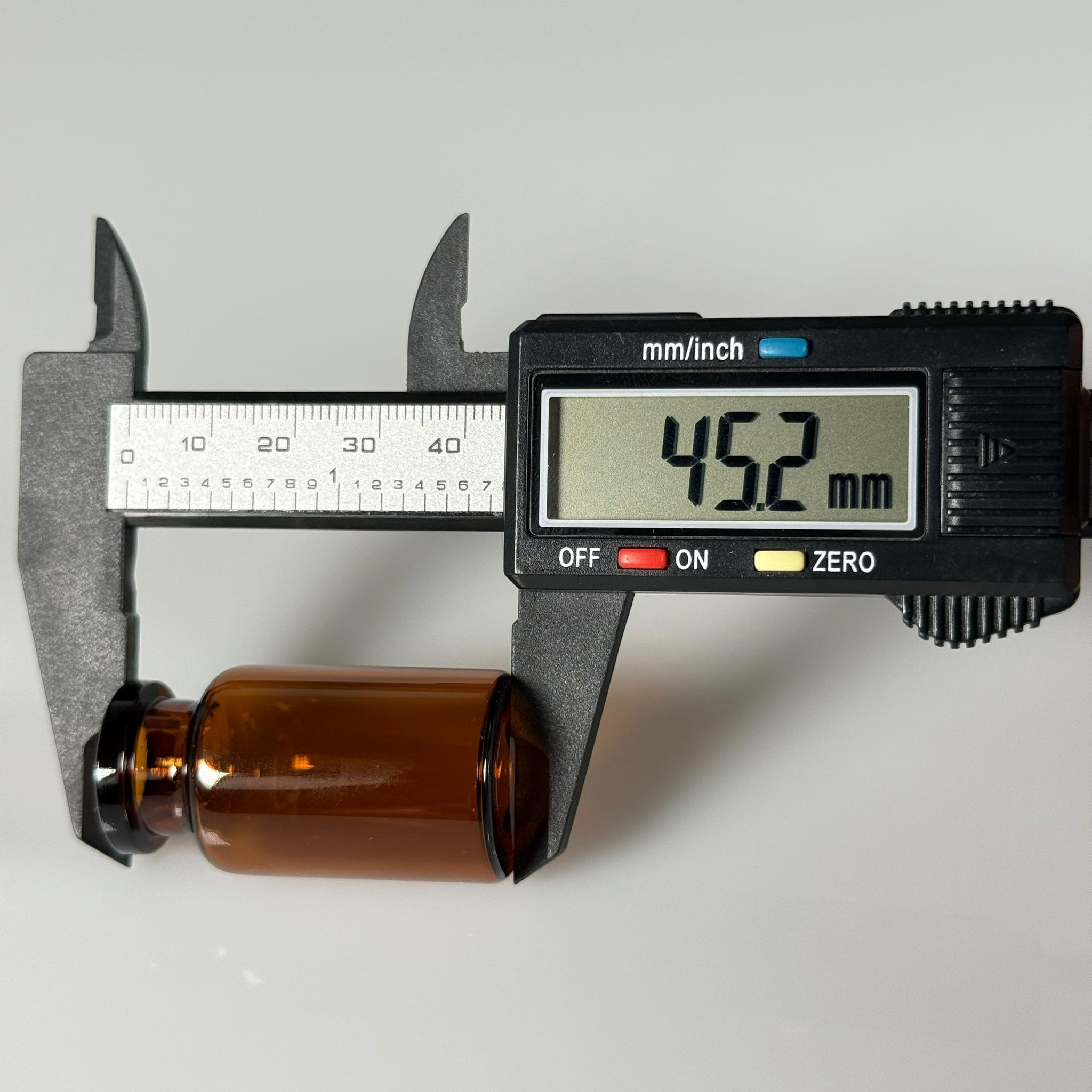 BOROSİLİKAT AMBER CAM ŞİŞE - 12 CC - 24X45 MM - ÇEKME CAM BORU FLAKON İNCE PENİSİLİN ŞİŞESİ - AĞIZ ÇAPI 20 MM - FLAKON ŞİŞELERİ VİAL ŞİŞE