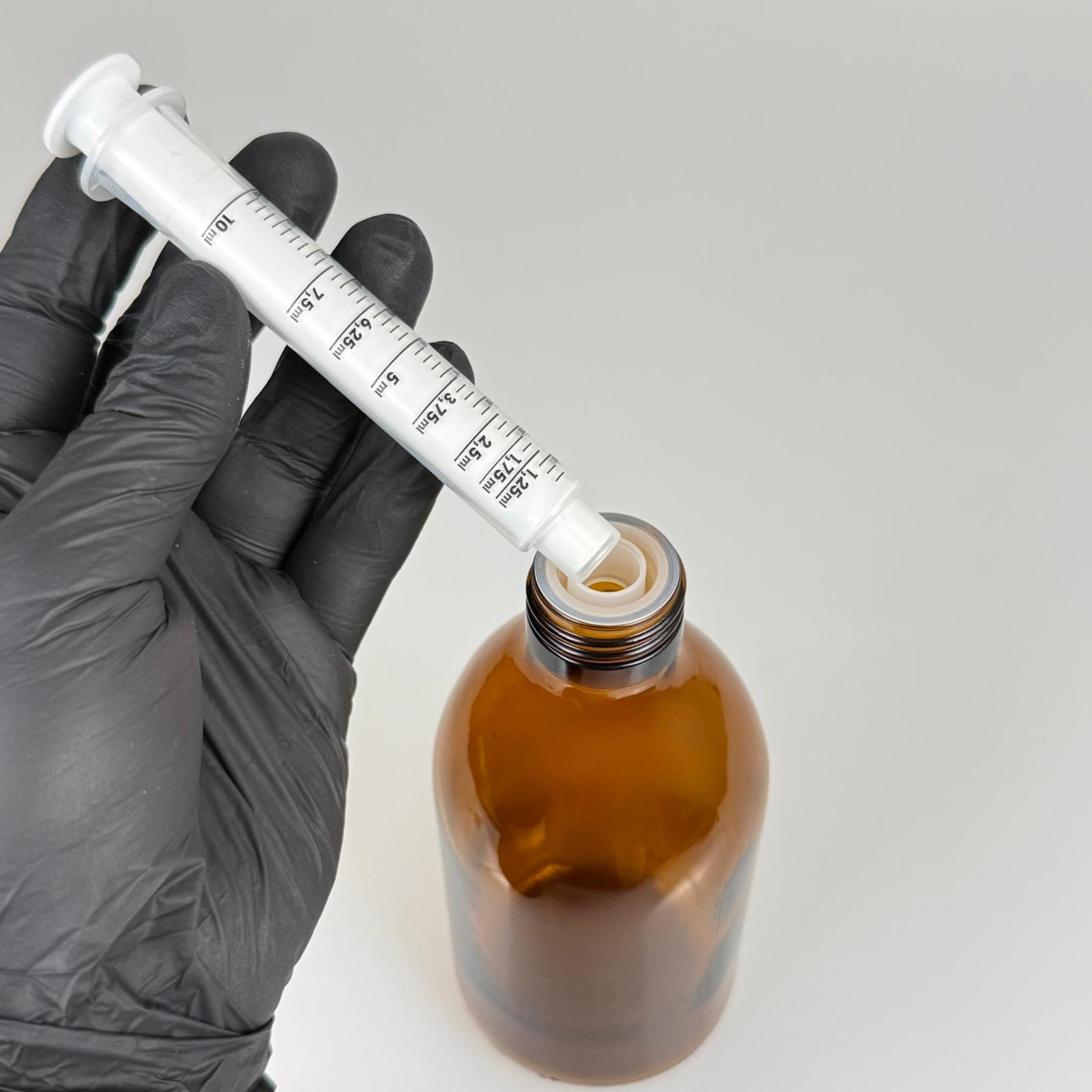 300 ML CAM ECZA ŞİŞESİ + 10 ML DOZAJ PİPETİ + DOZAJ TIPASI + CONTALI PLASTİK KAPAK TAKIM