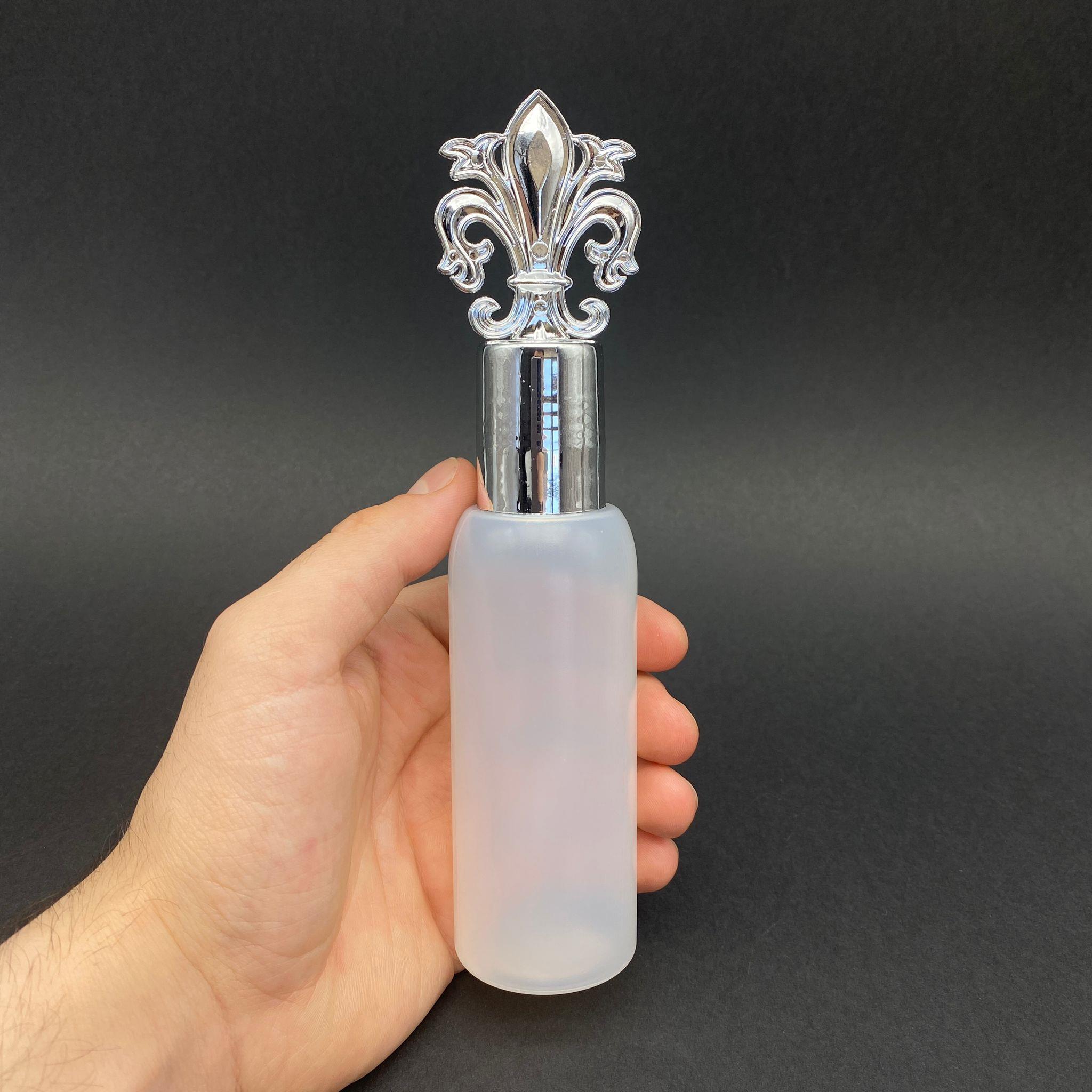 100 CC NATÜREL ŞİŞE - GÜMÜŞ OSMANLI KAPAKLI - KOLONYA TIPALI - 100 ML PLASTİK KOLONYA ŞİŞESİ