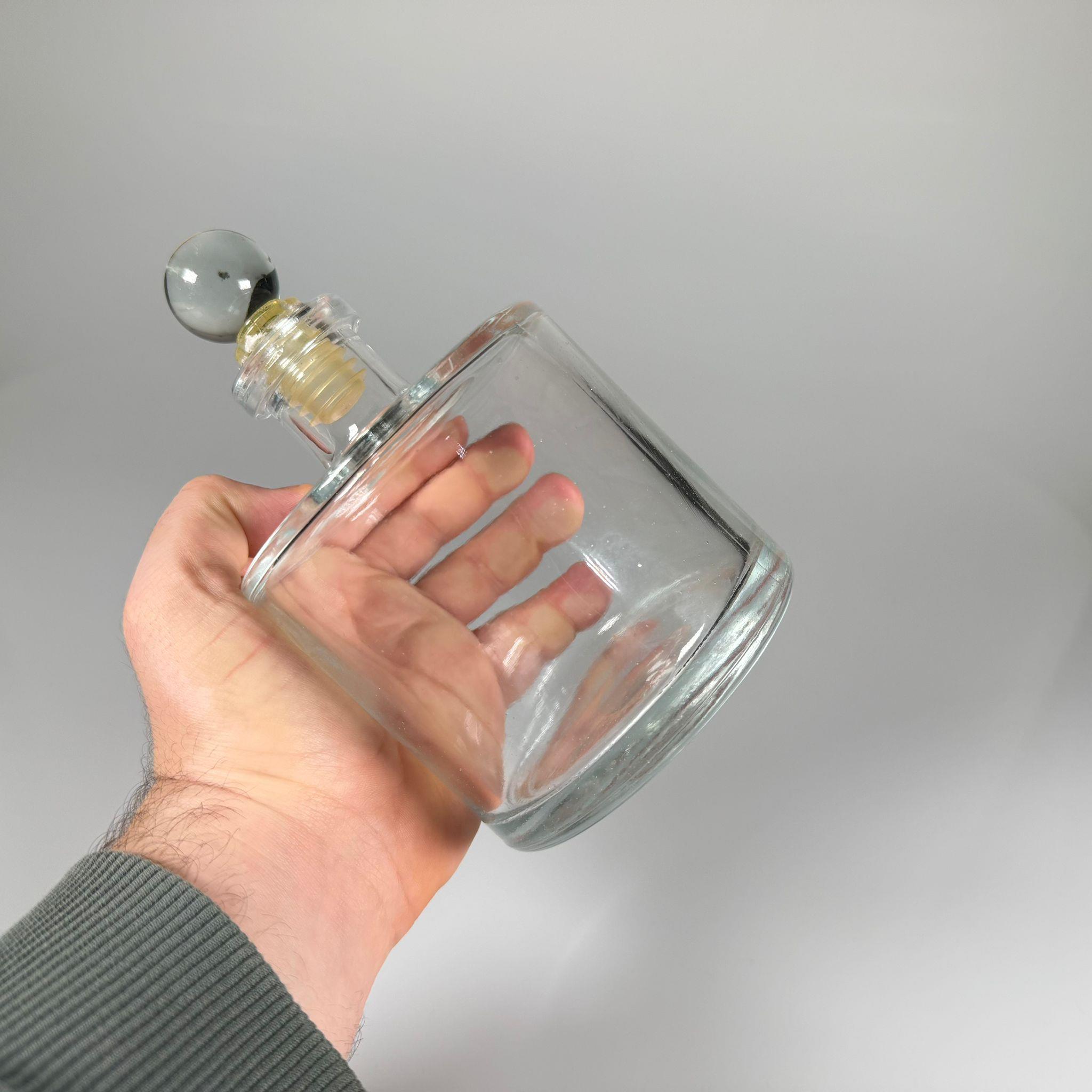 500 CC LÜX SİLİNDİR CAM ESANS ŞİŞESİ - 500 ML YUVARLAK ESANS - PARFÜMERİ ŞİŞESİ - CAM TIPALI TAKIM