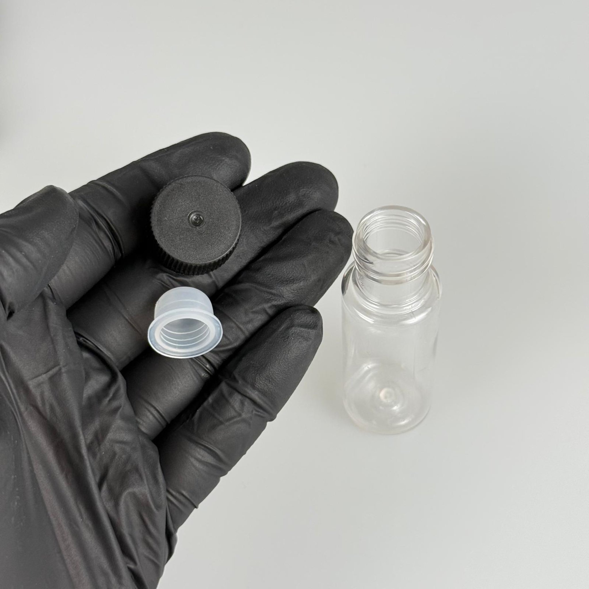 15 ML PET ŞİŞE + CONTALI SİYAH KAPAK + KÖR TIPA TAKIM - 15 CC SIZDIRMAZ BOŞ PLASTİK ŞİŞELER