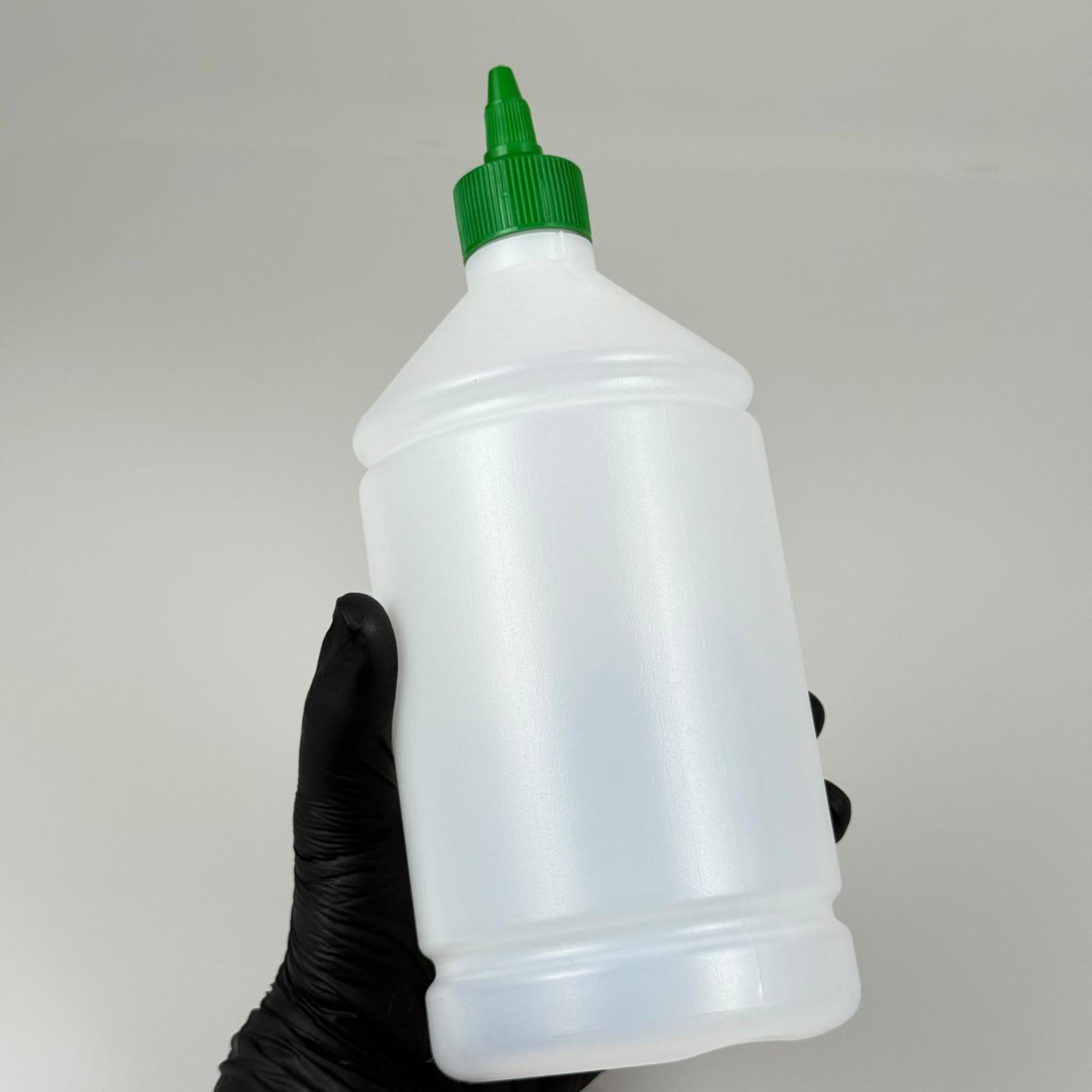 ZEYTİNYAĞI, SOS, ACI SOS, SİRKE, SRIRACHA VB BOŞ ŞİŞELERİ - YEŞİL SİVRİ TWİST AKITICI KAPAK + 1000 ML NATÜREL POLİETİLEN PLASTİK ŞİŞE TAKIM