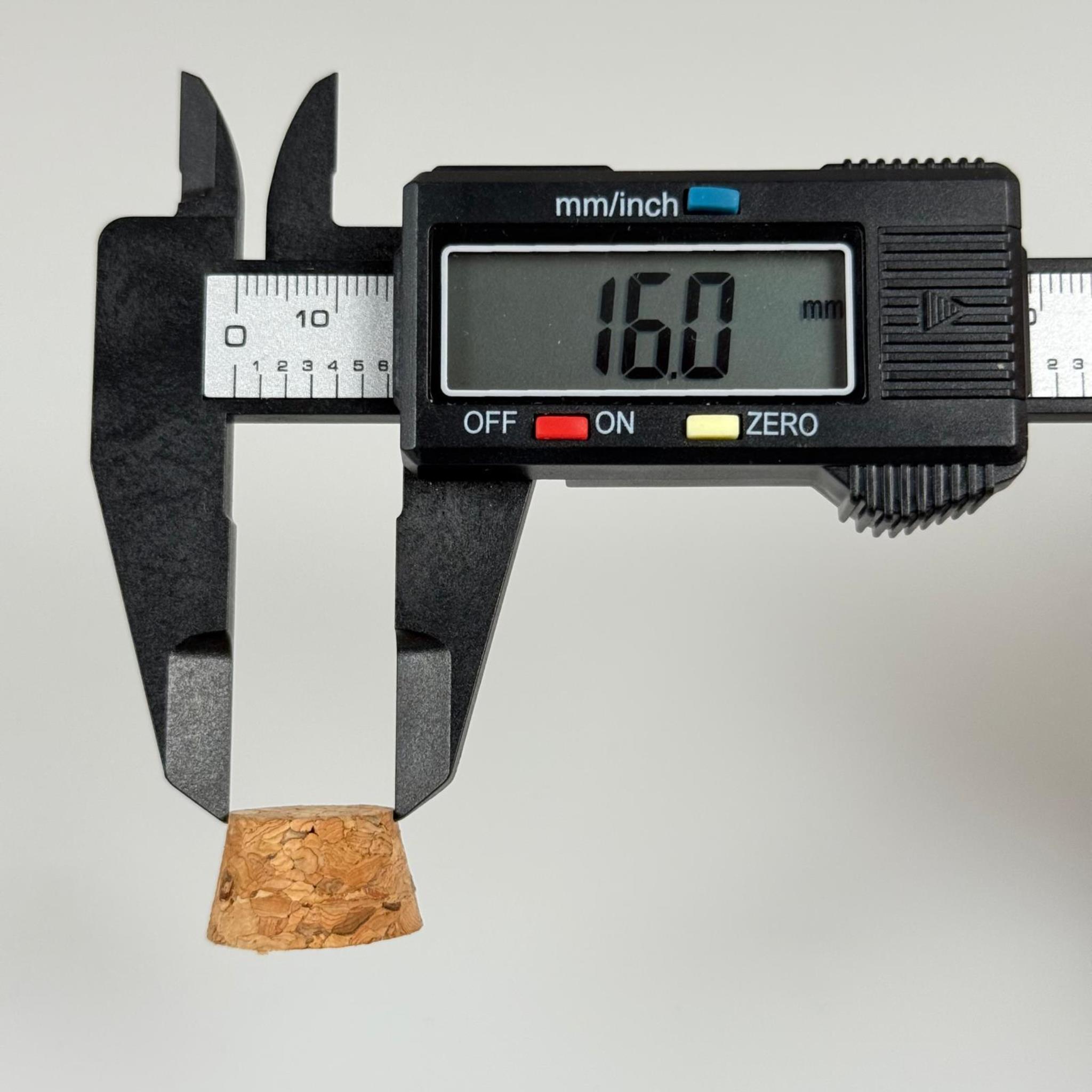 DENEY TÜPLERİNE UYUMLU MANTAR TIPA 20X16X12 MM - CAM TÜP İÇİN MANTAR TIPA
