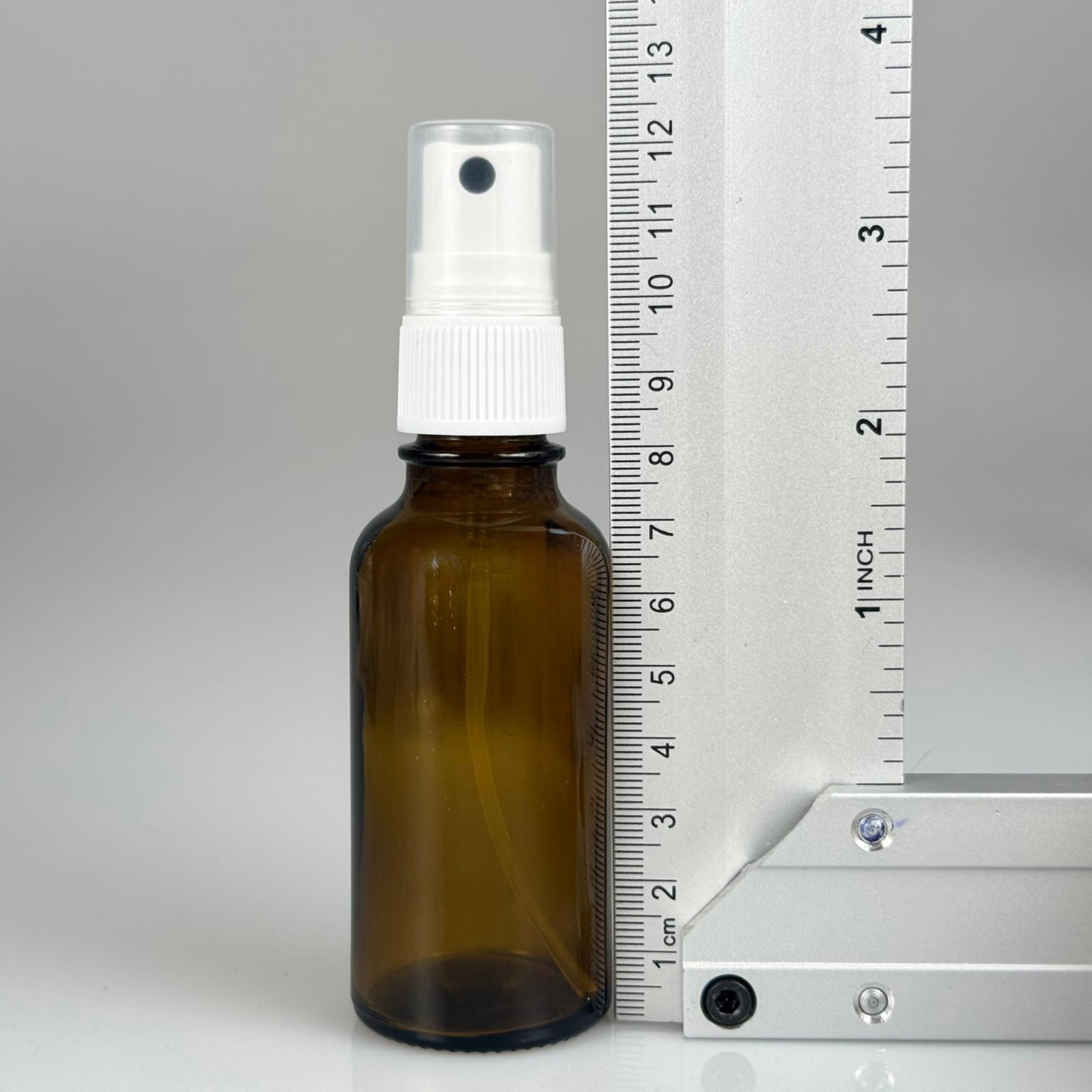 50 CC AMBER CAM ŞİŞE - BEYAZ SPREYLİ (hortum boyu tam uyumlu)  - 50 ML CAM ŞİŞE - KAHVERENGİ