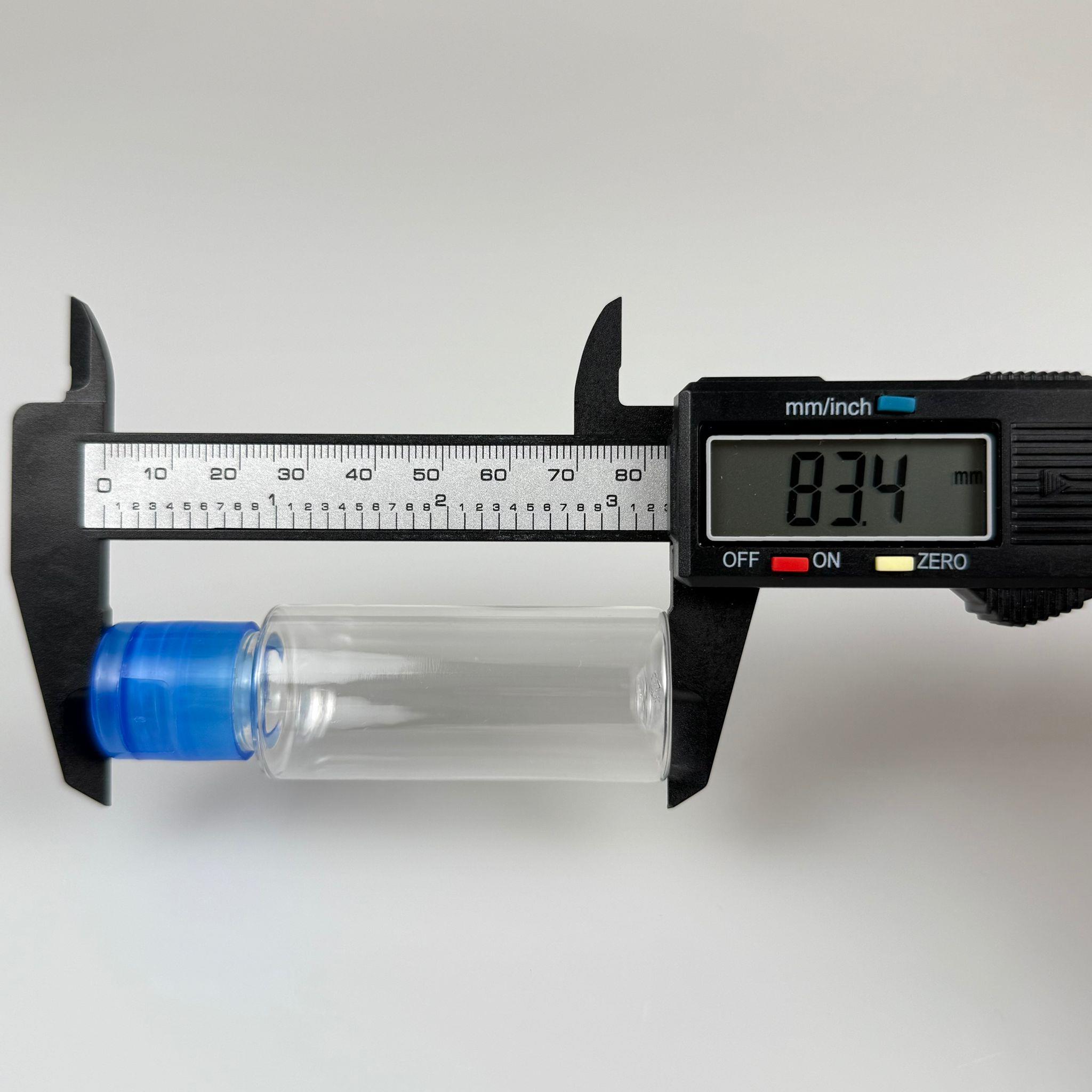 30 CC SİLİNDİR PET ŞİŞE + MAVİ FLİPTOP KAPAK - 30 ML PROMOSYON KOLONYA İÇİN BOŞ ŞİŞE