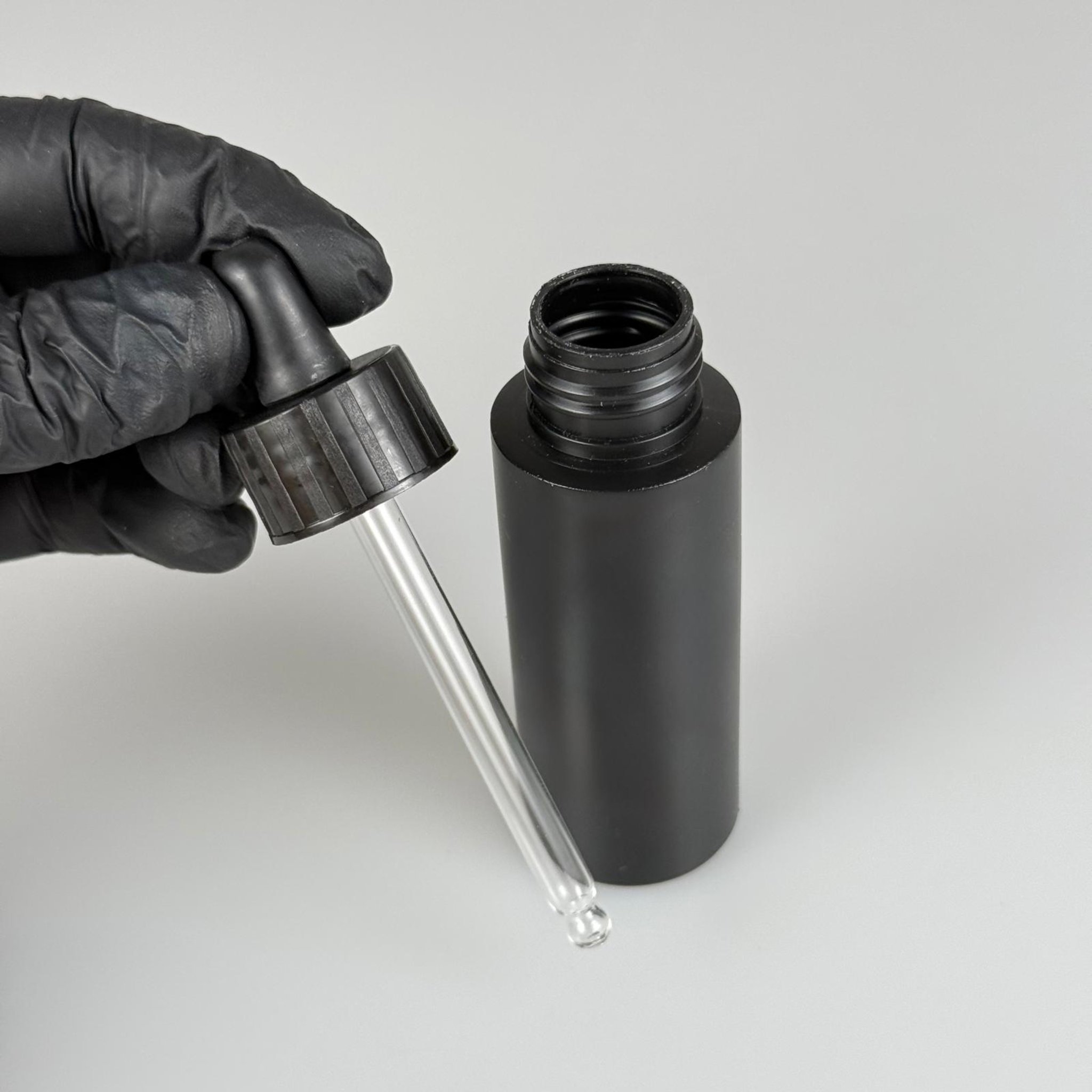 50 CC SİYAH POLİETİLEN PLASTİK ŞİŞE - CAM PİPETLİ DAMLALIKLI TAKIM  - 50 ML DAMLALIKLI PLASTİK ŞİŞE