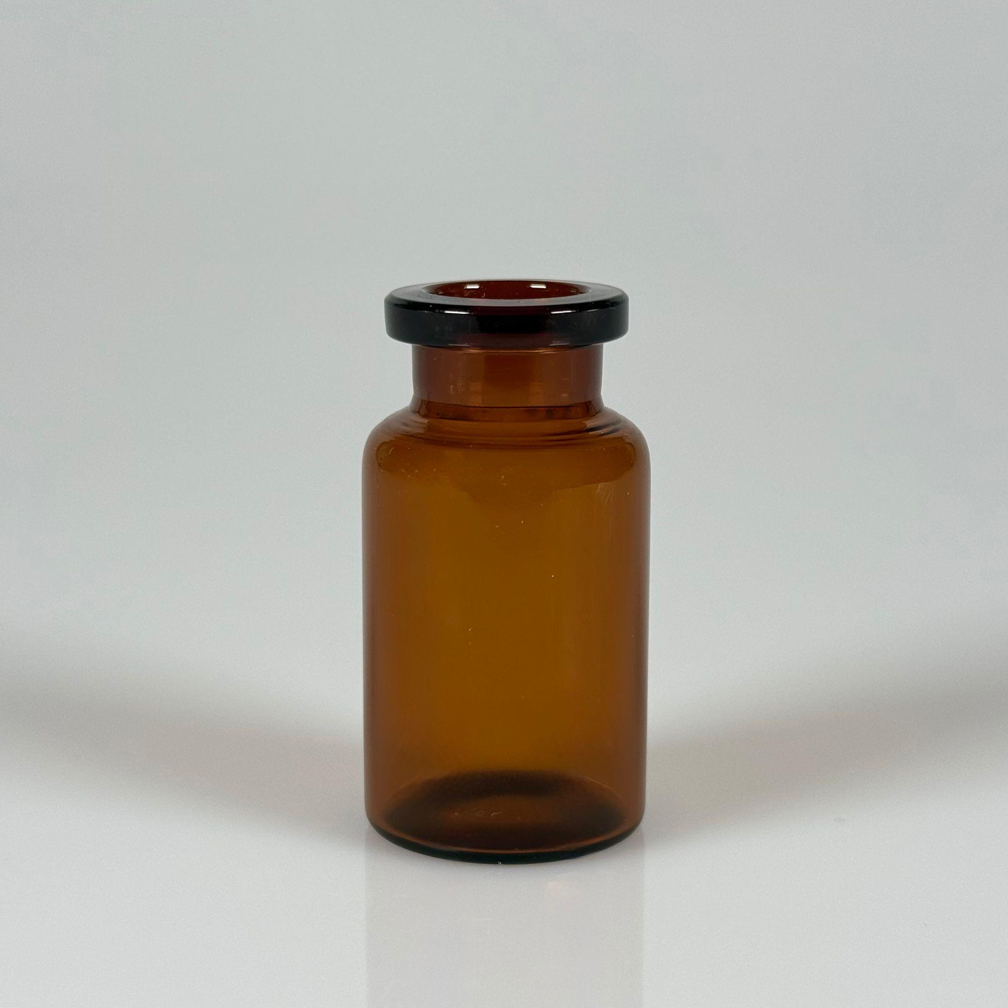 BOROSİLİKAT AMBER CAM ŞİŞE - 12 CC - 24X45 MM - ÇEKME CAM BORU FLAKON İNCE PENİSİLİN ŞİŞESİ - AĞIZ ÇAPI 20 MM - FLAKON ŞİŞELERİ VİAL ŞİŞE