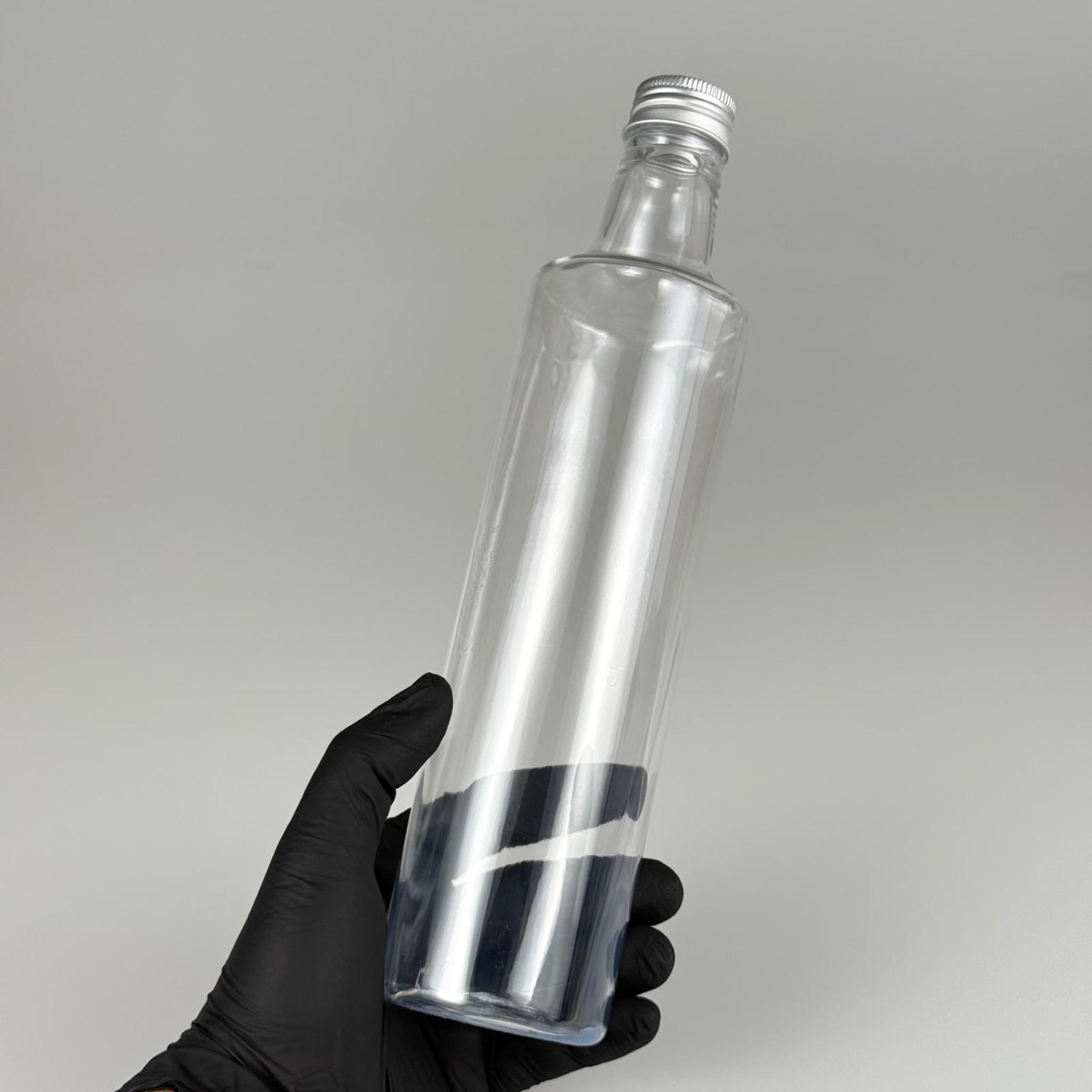 500 CC DORİKA SİLİNDİR PET ŞİŞE - CONTALI GÜMÜŞ METAL KAPAKLI -  (60 GR) CAM GÖRÜNÜMLÜ SERT KALIN KIRILMAZ 500 ML SİLİNDİR PLASTİK ŞİŞE