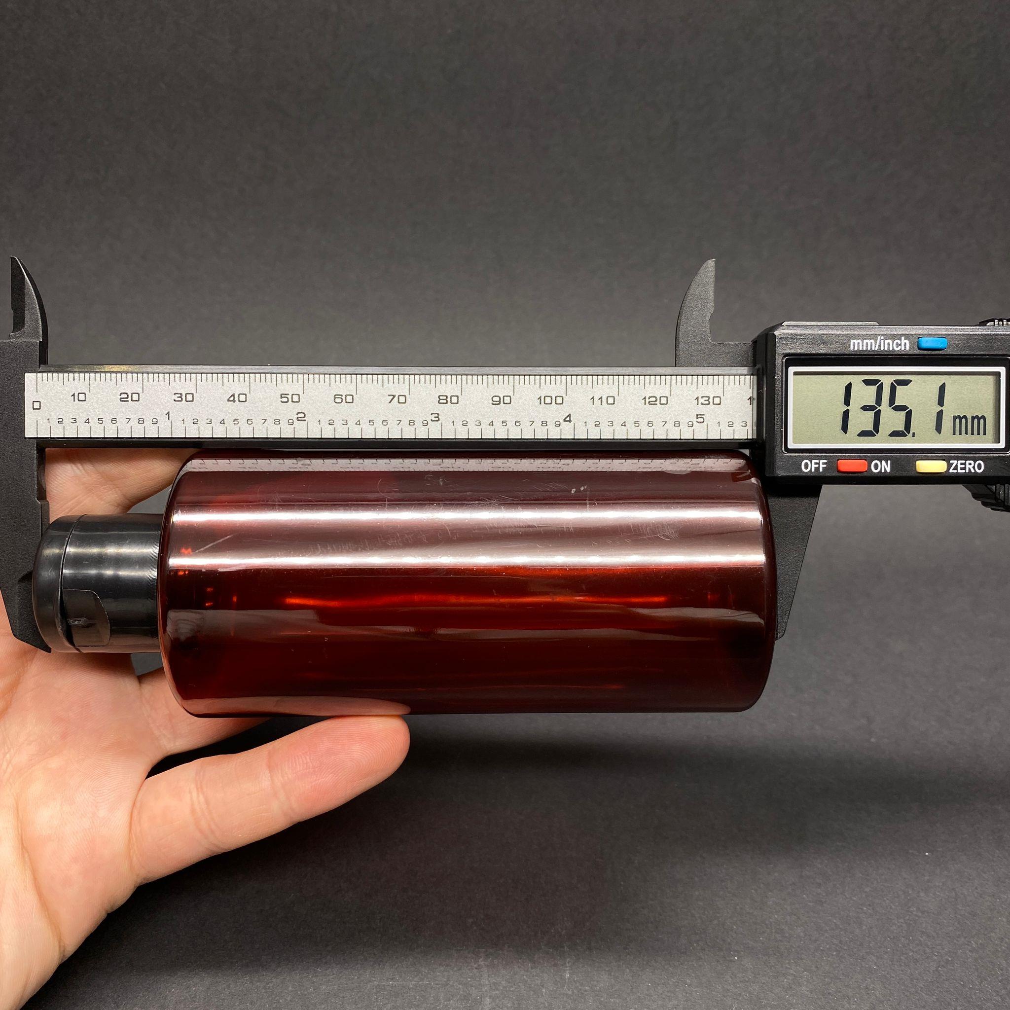 200 CC SİLİNDİR KESKİN KÜT MODEL SERT (25 GR) PET ŞİŞE - SİYAH FLİPTOP KAPAKLI - AĞIZ ÇAPI 24 MM - AMBER