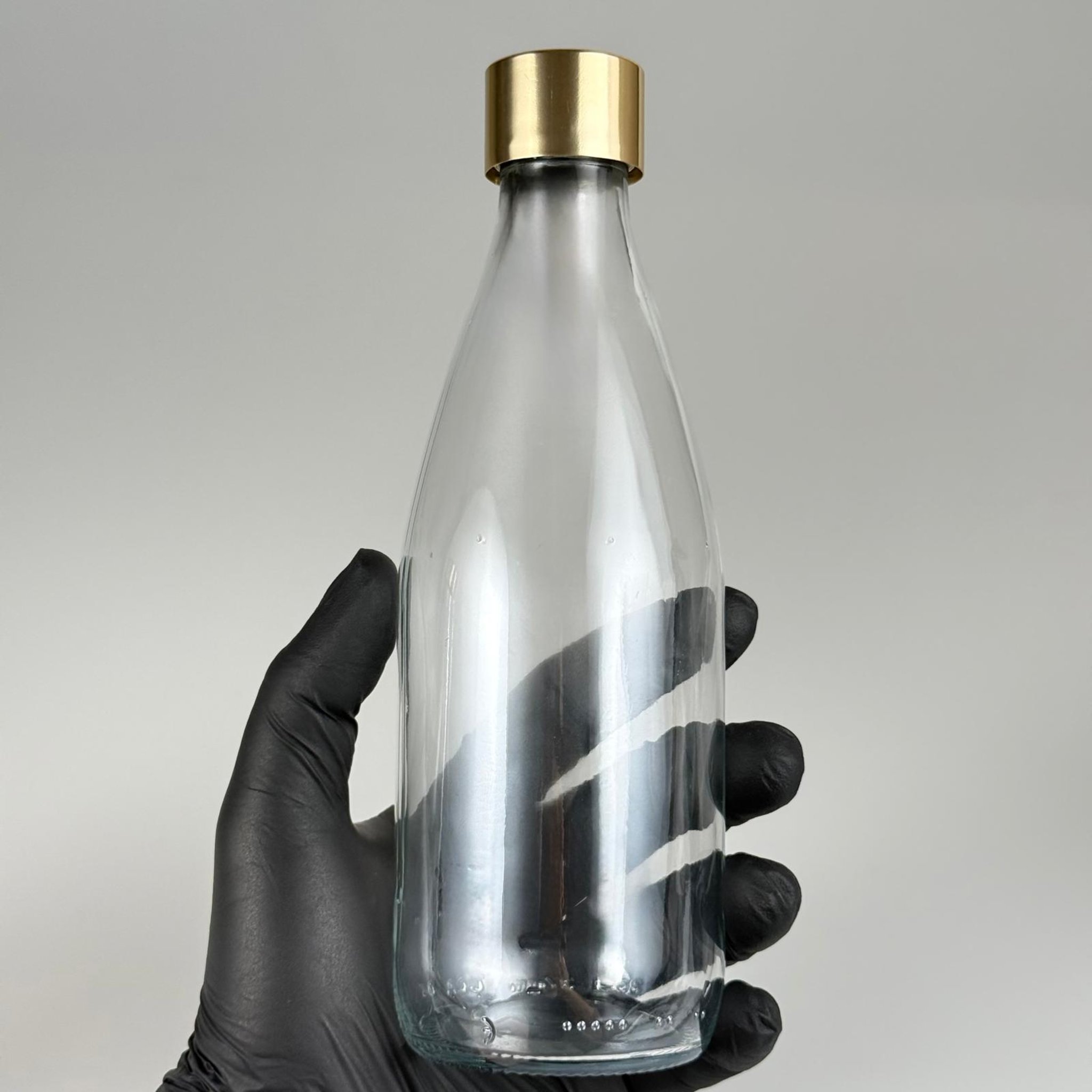 330 CC CAM ŞİŞE + ALÜMİNYUM KAPLAMALI GOLD KAPAKLI + KÖR TIPALI TAKIM - 330 ML ŞİŞE