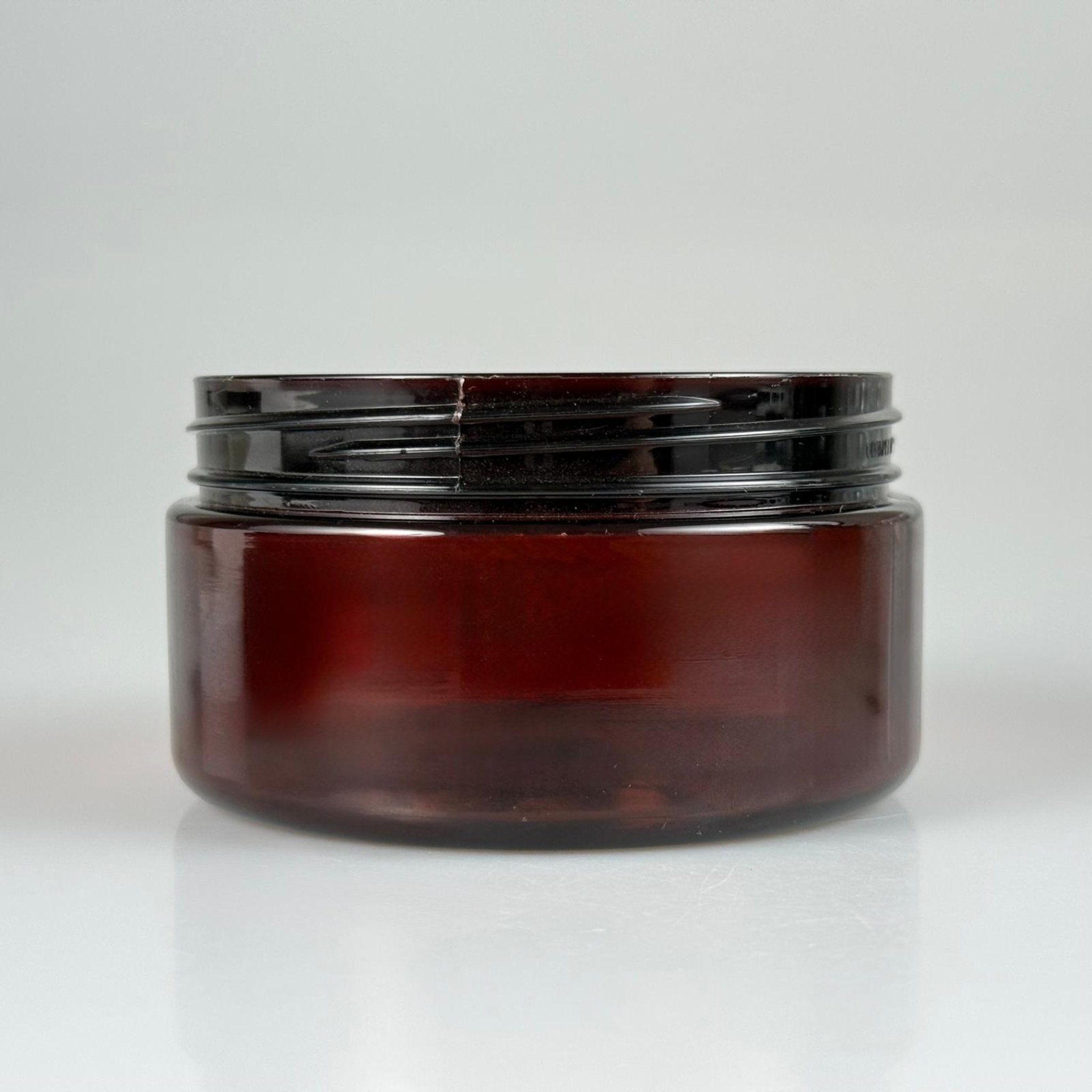 200 CC SERT PLASTİK AMBER KAVANOZ (89 AĞIZ) KAPAKSIZ - 200 ML KAHVERENGİ KAVANOZ