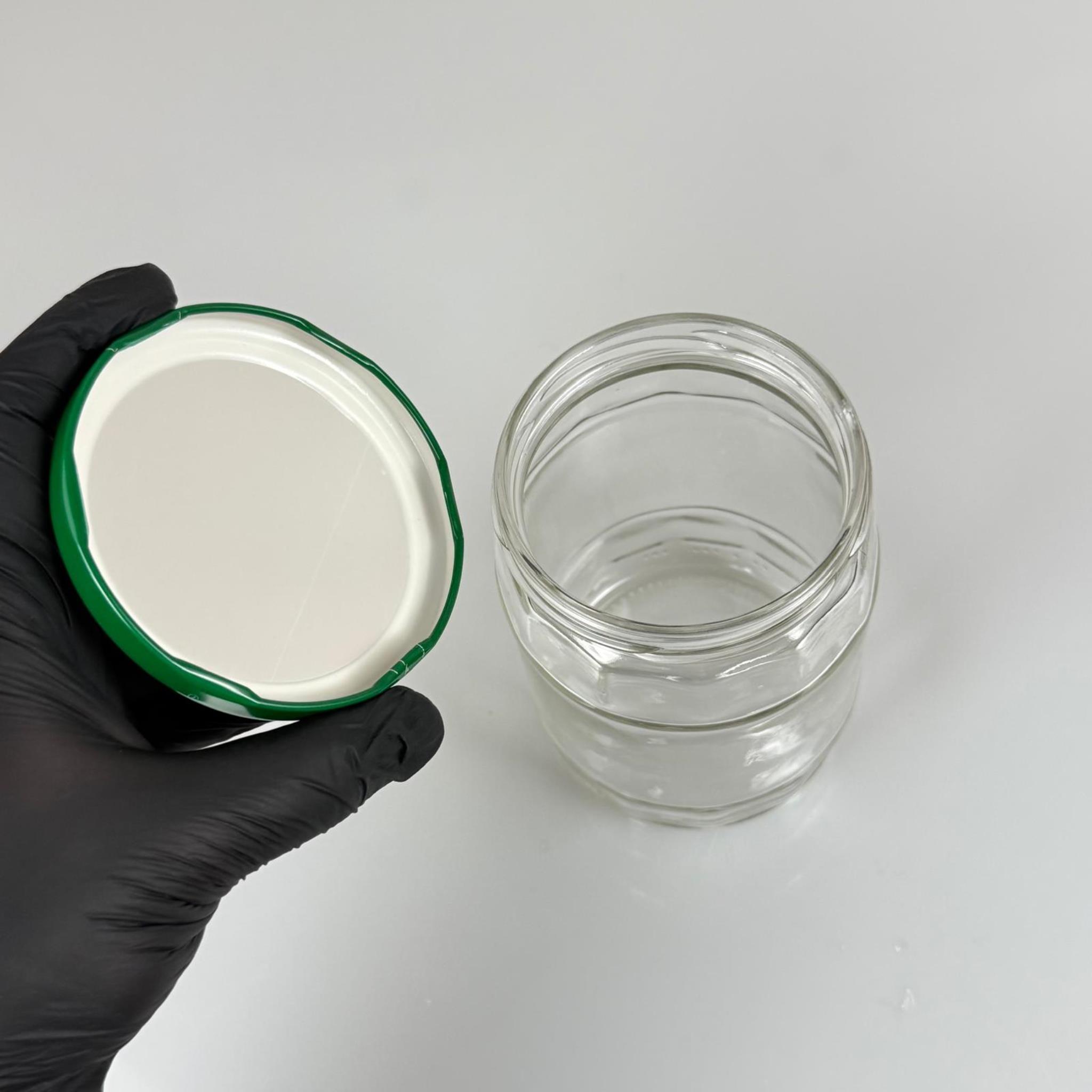 580 CC FIÇI KAVANOZ - KOYU YEŞİL METAL KAPAKLI - 580 ML FIÇI MODEL CAM KAVANOZ