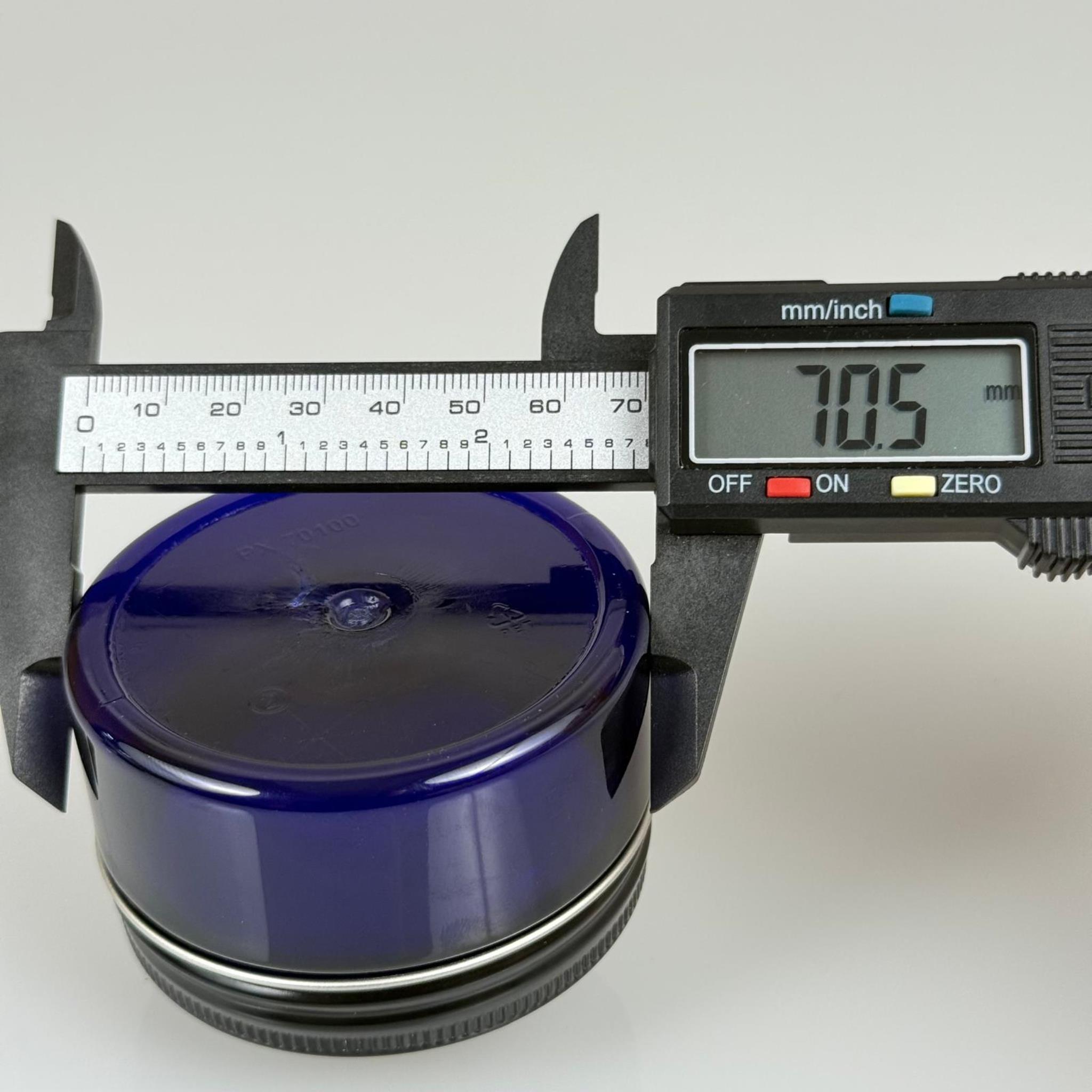 100 ML SERT PET KAVANOZ + SİYAH METAL KAPAK + İÇ TIPA - 100 CC KALIN MAVİ PLASTİK KAVANOZ SİYAH METAL KAPAKLI İÇ TIPALI TAKIM - KREM KAVANOZLARI