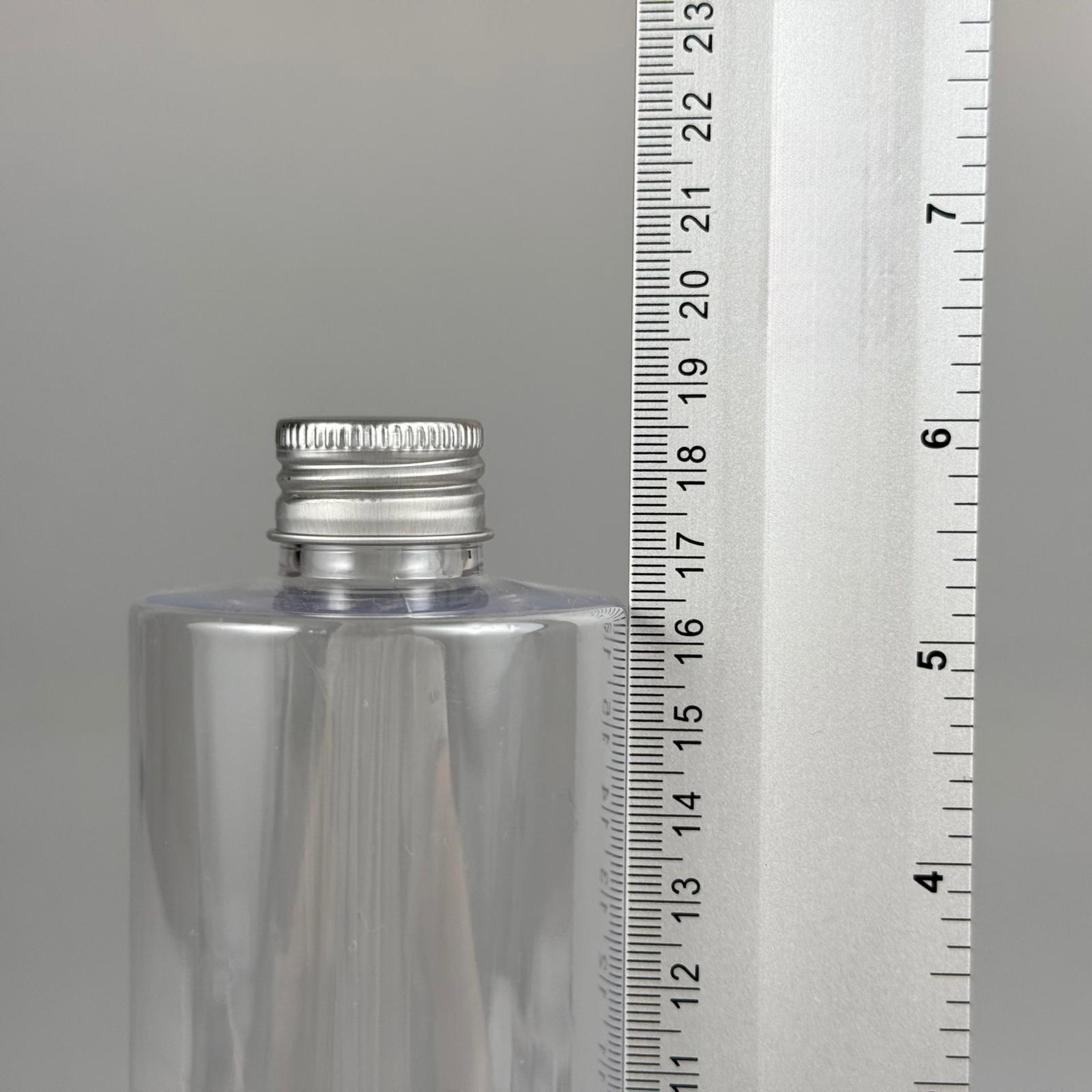 400 CC ŞEFFAF KÜT BOYUNLU SİLİNDİR PET ŞİŞE (30 GR - 24 AĞIZ ) + KÖPÜK CONTALI GÜMÜŞ METAL ALÜMİNYUM KAPAKLI TAKIM - 400 ML KAPAKLI ŞEFFAF PLASTİK ŞİŞELER