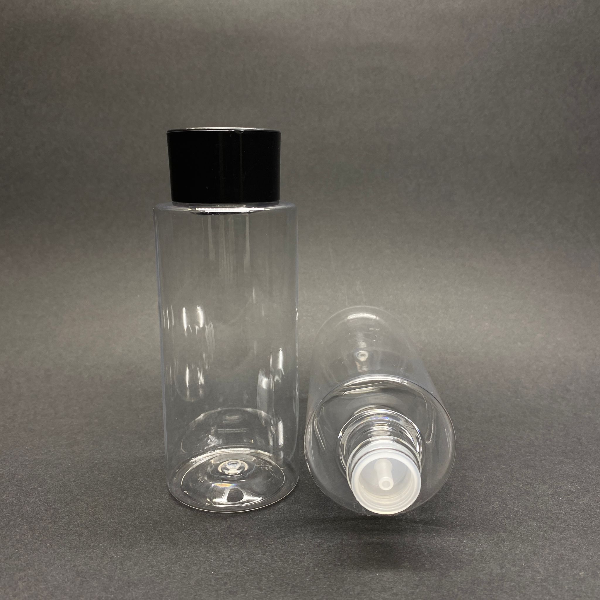 200 CC SİLİNDİR KESKİN KÜT MODEL SERT (25 GR) PET ŞİŞE - SİYAH KALIN KAPAKLI KOLONYA TIPALI  - AĞIZ ÇAPI 24 MM - ŞEFFAF