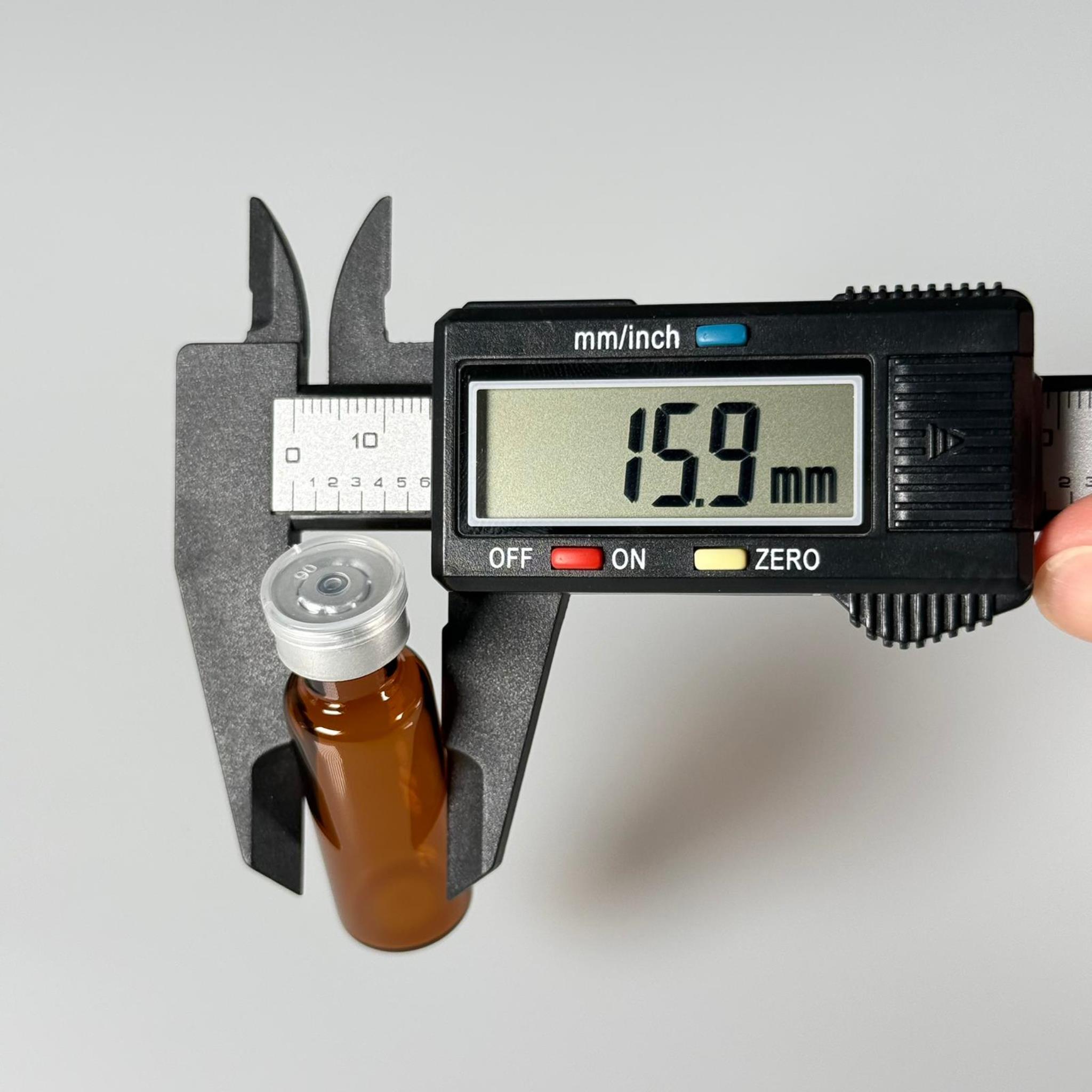 4 ML vial flakon şişe - 13 ağız 4 cc amber cam ilaç şişesi + kauçuk butil enjektör tıpası + gümüş alüminyum kapaklı takım