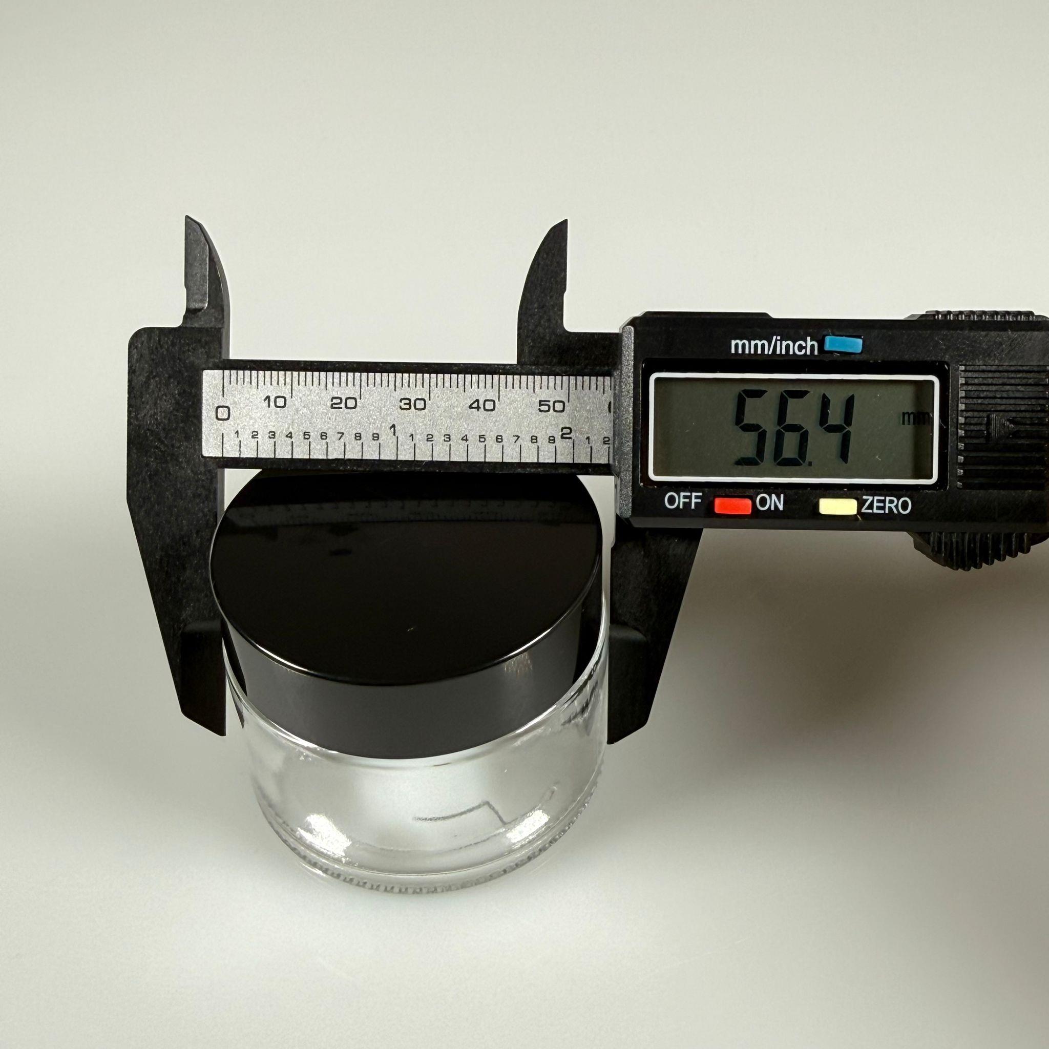 50 CC CAM ŞEFFAF KREM KAVANOZU - SİYAH KAPAKLI İÇ CONTALI - 50 ML CAM KAVANOZ  - KOZMETİK KAVANOZ