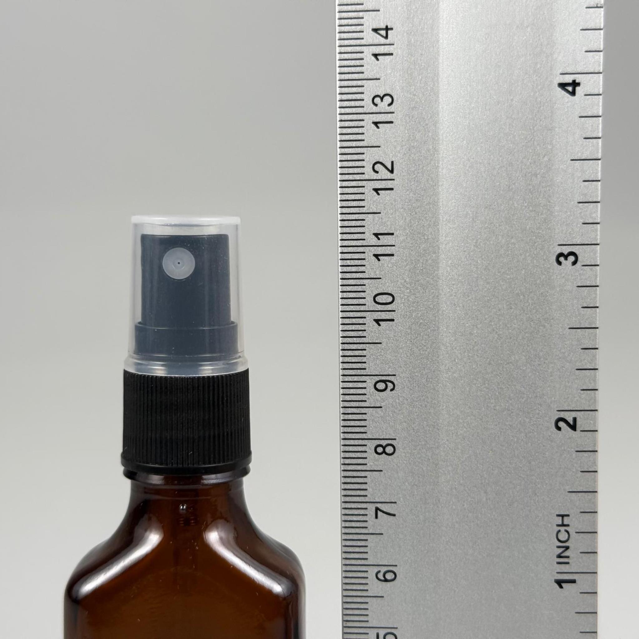 30 CC AMBER YASSI CAM ŞİŞE SİYAH SPREYLİ TAKIM - 30 ML SPREYLİ CAM ŞİŞE