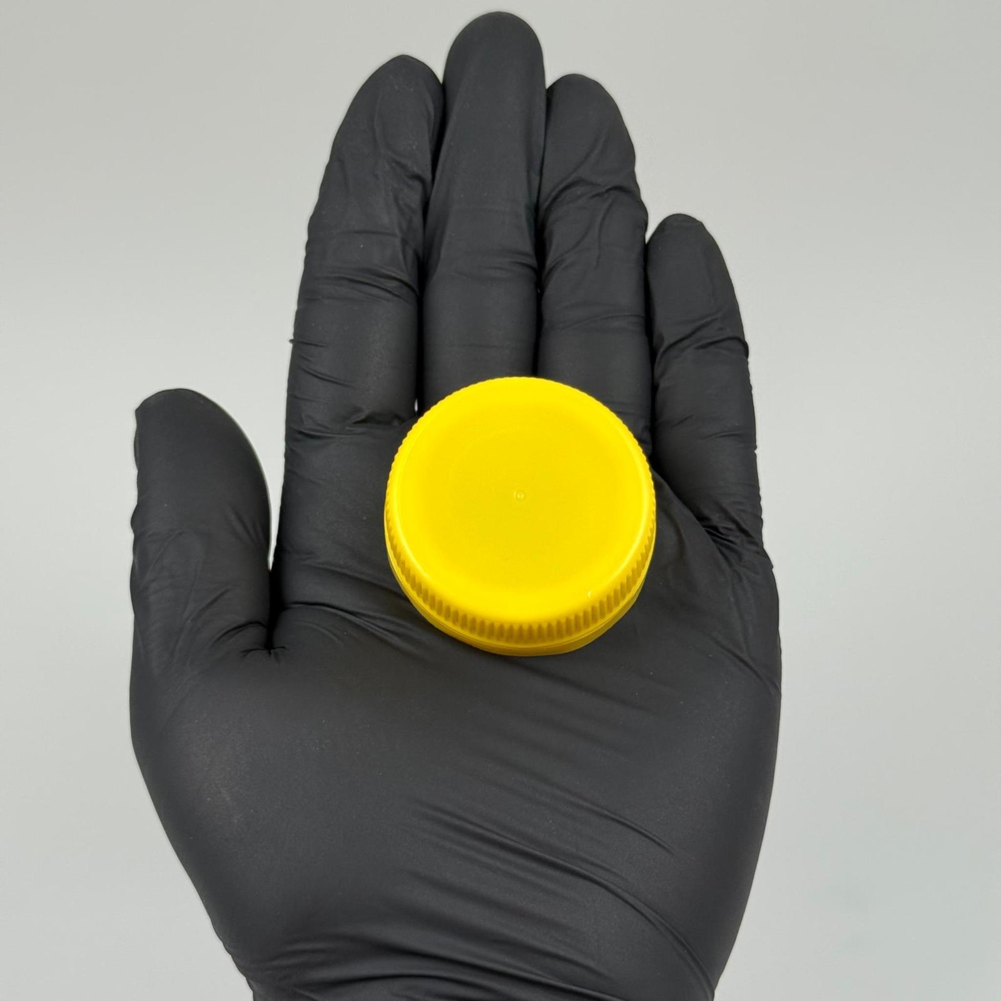 38 MM VİDALI KİLİTLİ PLASTİK KAPAK SARI - SU PETİ KAPAĞI - KİLİTLİ
