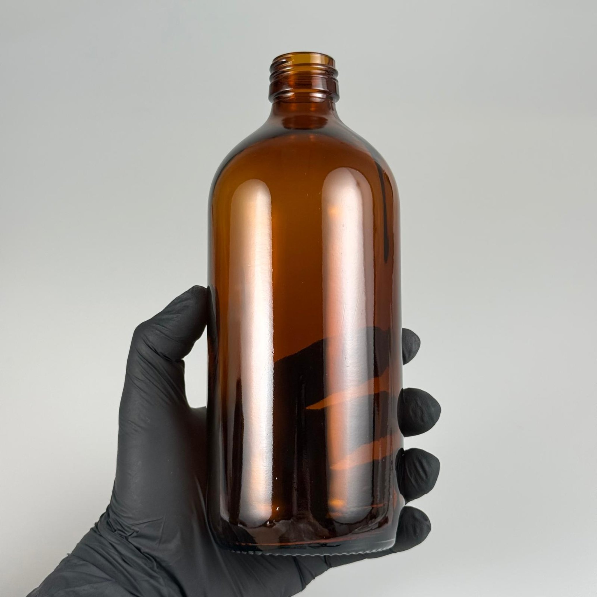 500 CC AMBER TOMBUL CAM ŞİŞE KAPAKSIZ (28 AĞIZ) - 500 ML CAM ŞİŞE - KAHVERENGİ