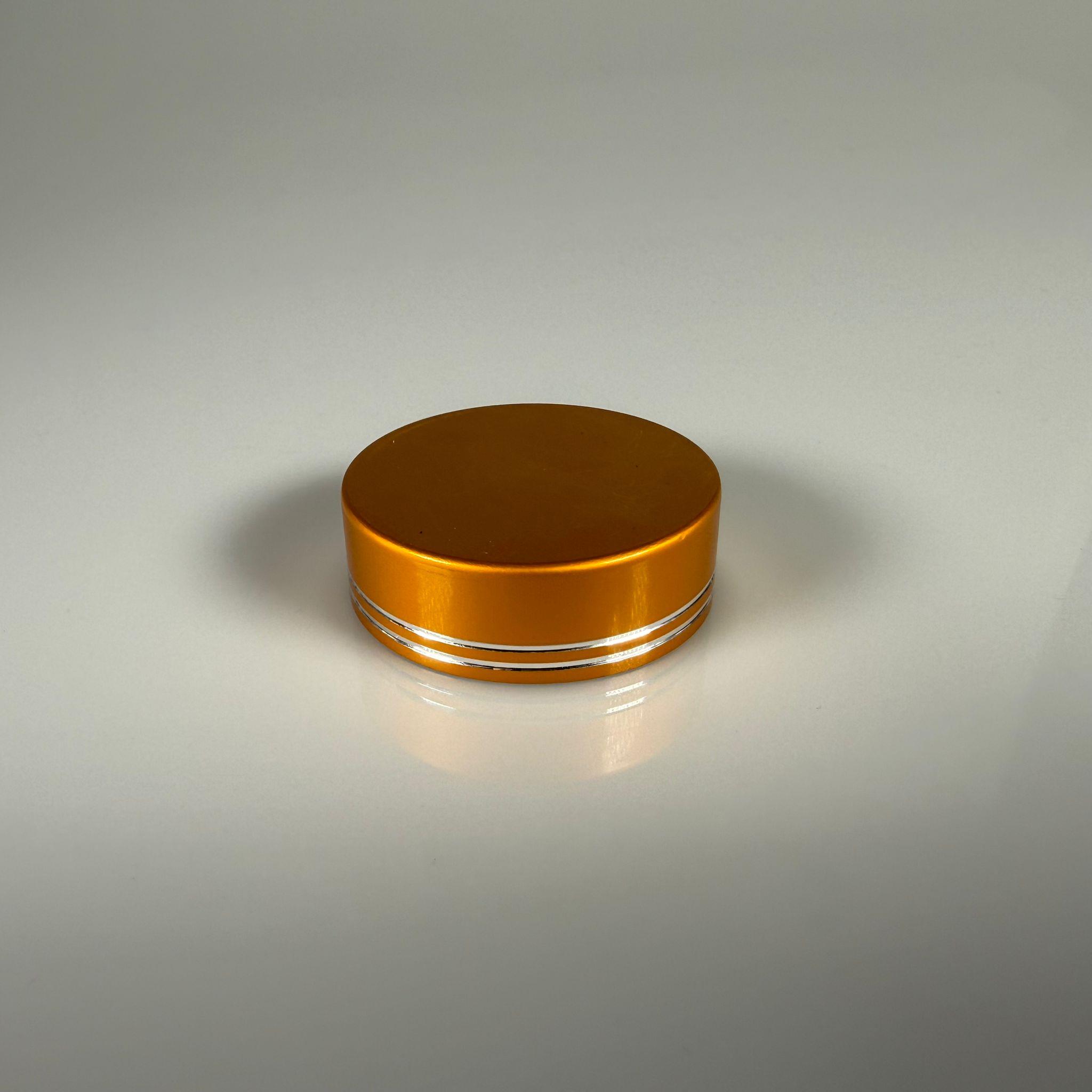 42 MM VİDALI GOLD METAL KAPAK - ÇİFT YALDIZLI (20 CC CAM KREM İÇİN)