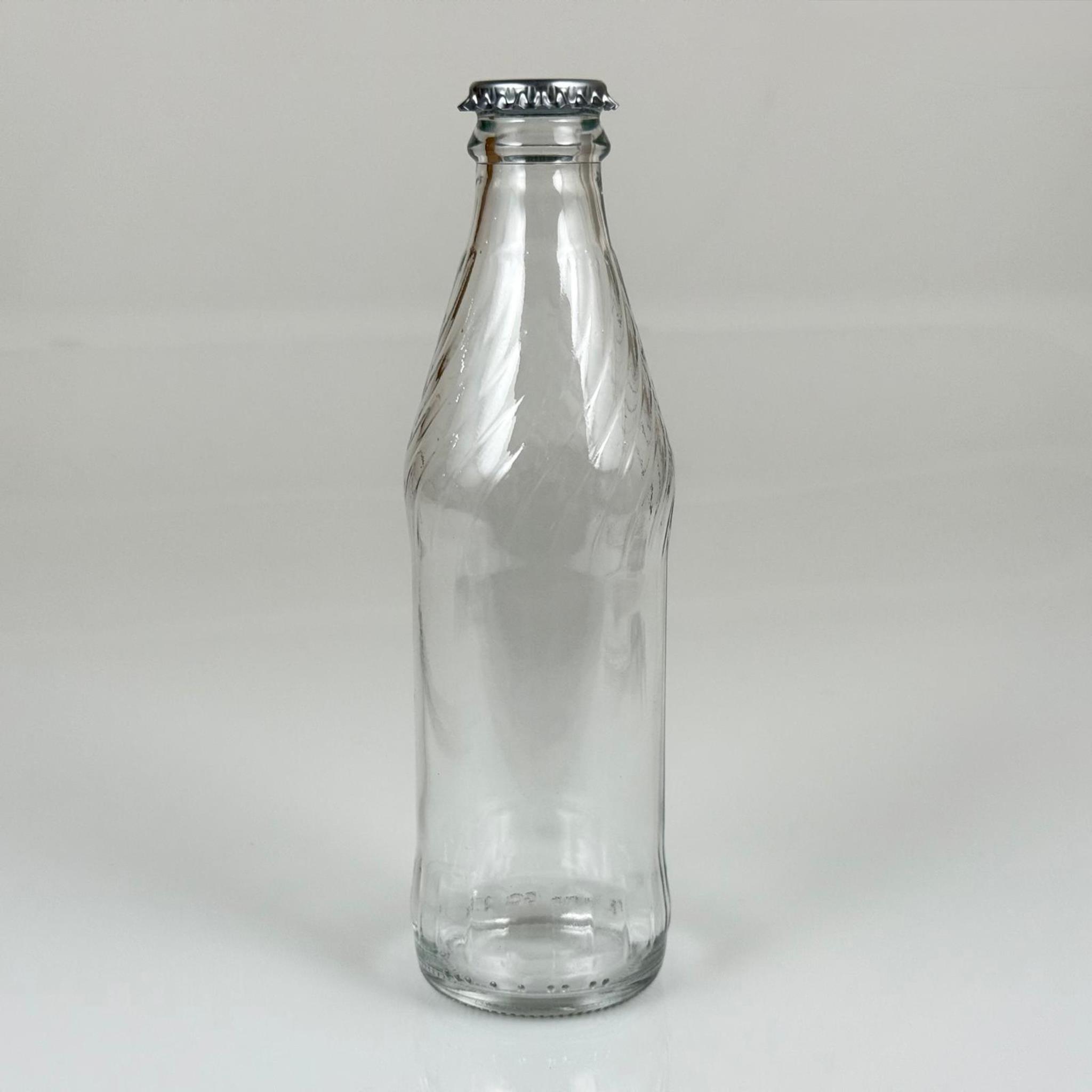 250 CC ŞEFFAF CAM GAZOZ ŞİŞESİ - GÜMÜŞ KAPAKLI - 250 ML SODA ŞİŞESİ - ŞİŞE VE KAPAK AYRI GELİR