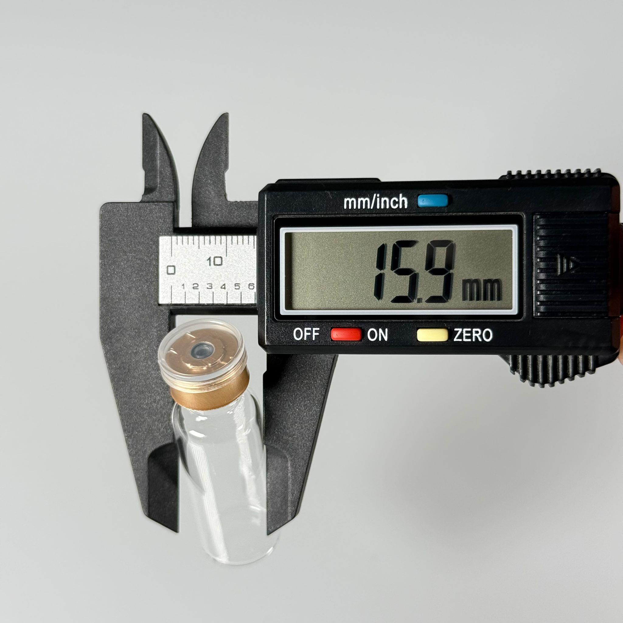 4 ML vial flakon şişe - 13 ağız 4 cc şeffaf cam ilaç şişesi + kauçuk butil enjektör tıpası + gold alüminyum kapaklı takım