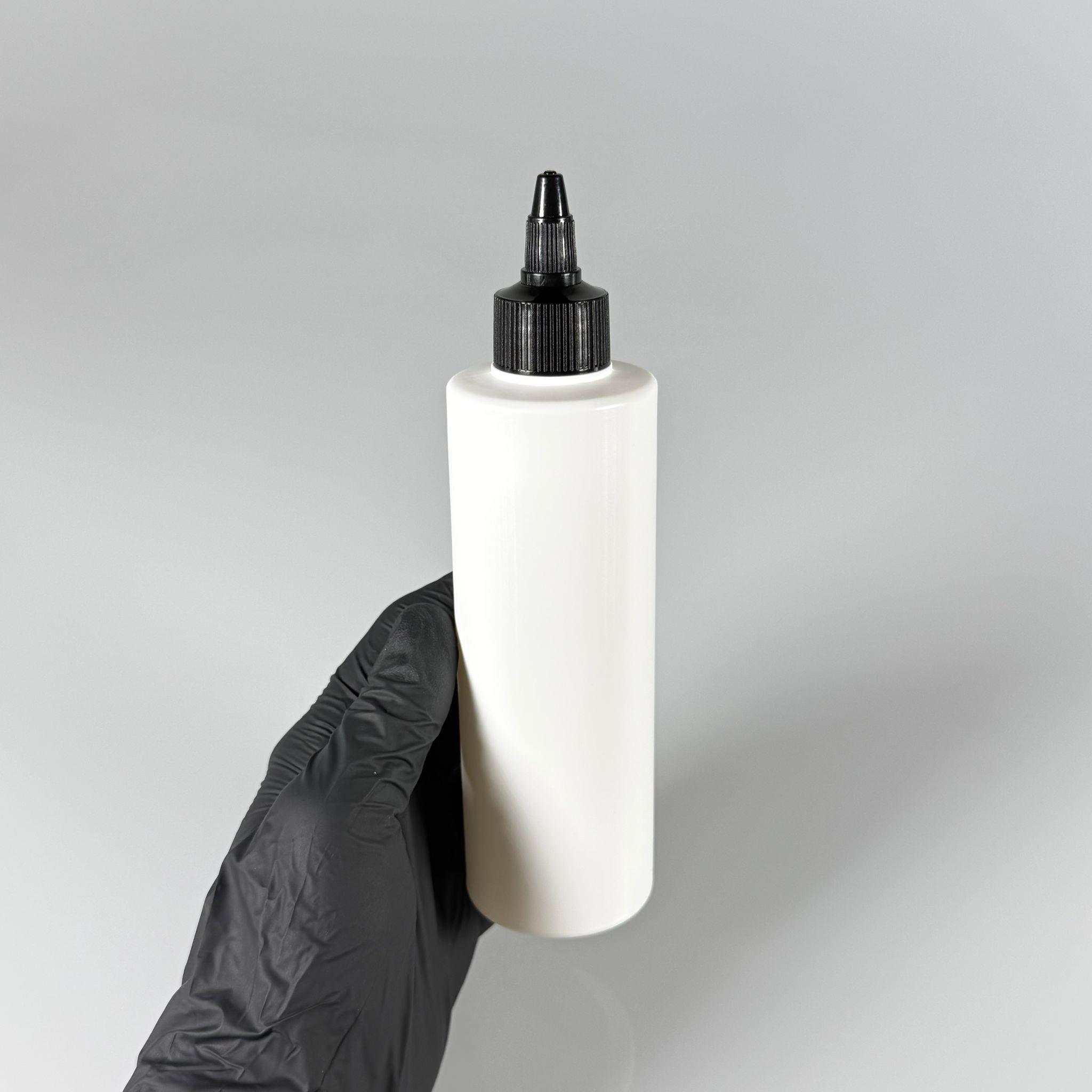 200 CC (SİLME 250 CC) BEYAZ SİLİNDİR MODEL MAT SERT POLİETİLEN ŞİŞE - SİYAH AKITICI SİVRİ TWİST KAPAKLI - 200 ML BEYAZ PLASTİK ŞİŞE